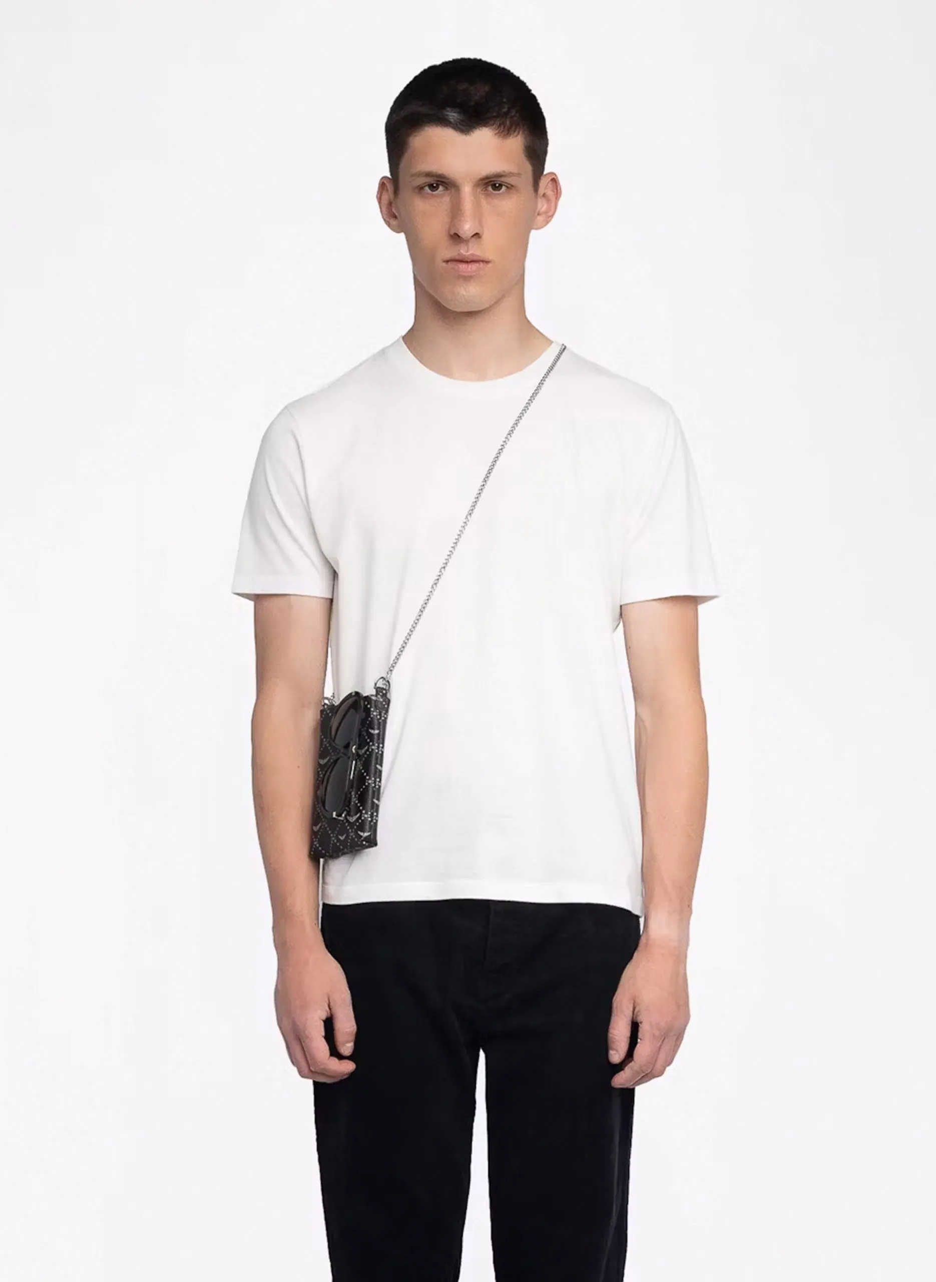 Tee-shirt col rond en coton Blanc TOMMY