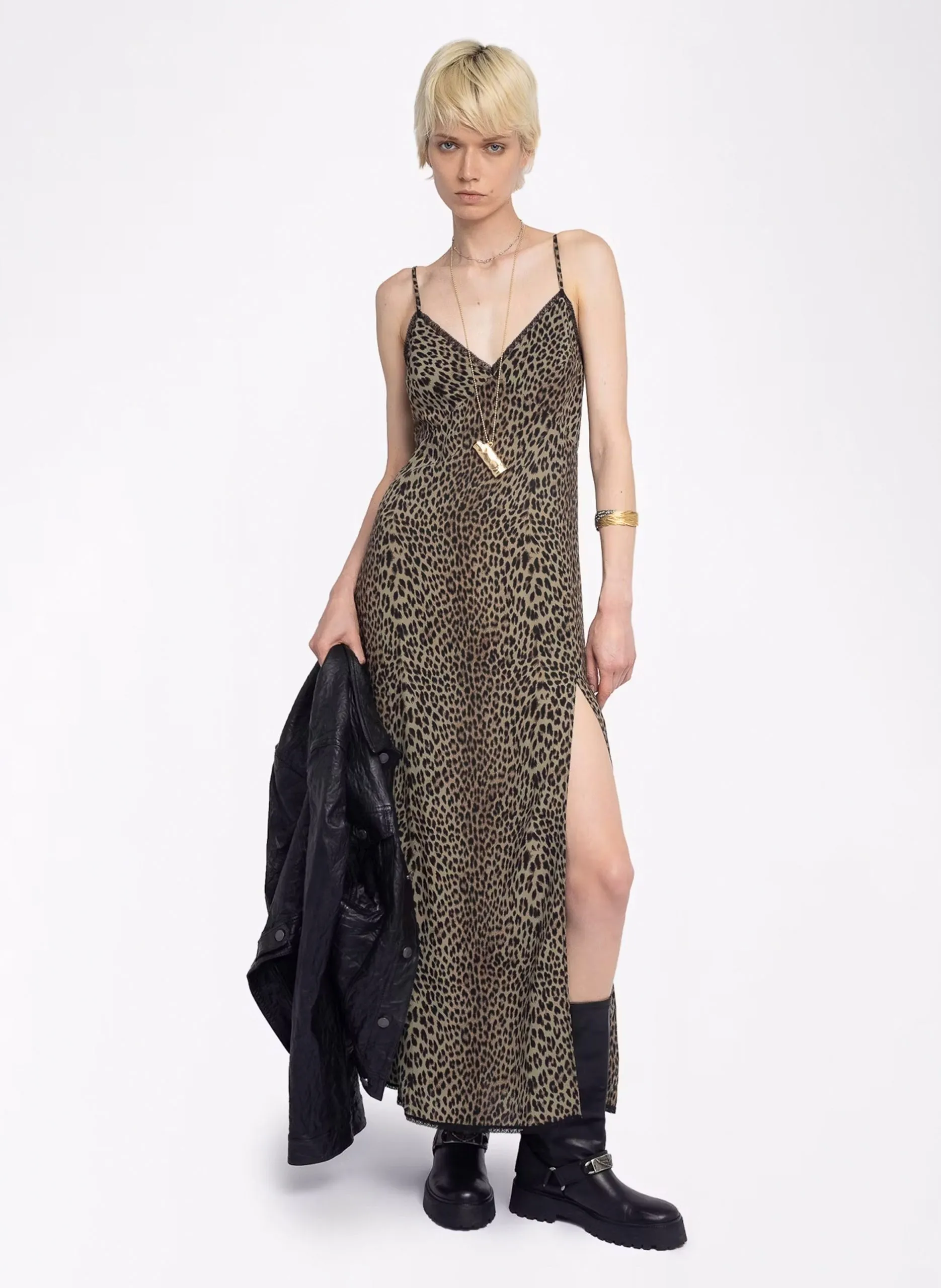 Robe longue imprimée Vert RAMELIL