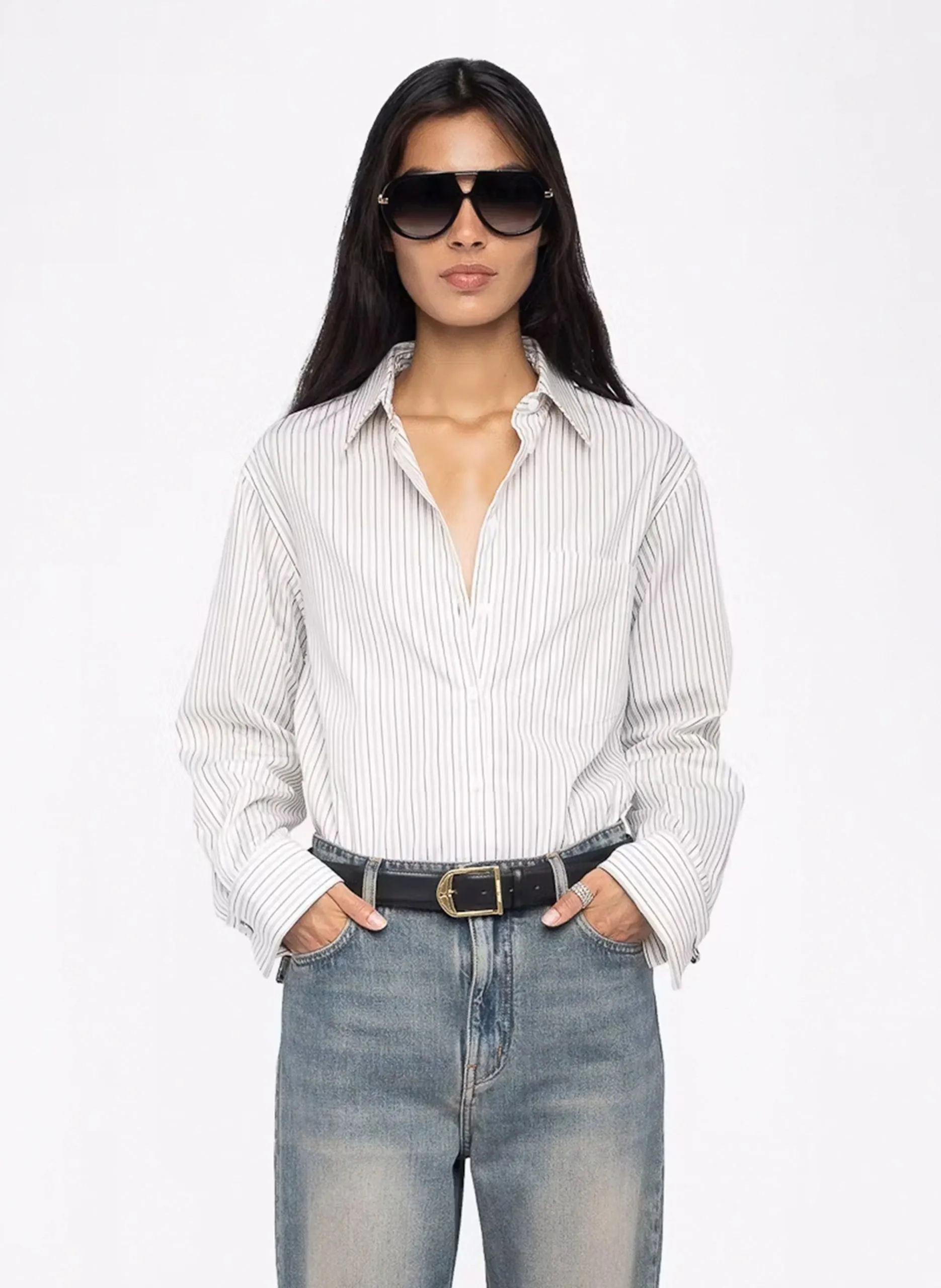 Chemise oversize en coton Blanc MORNING