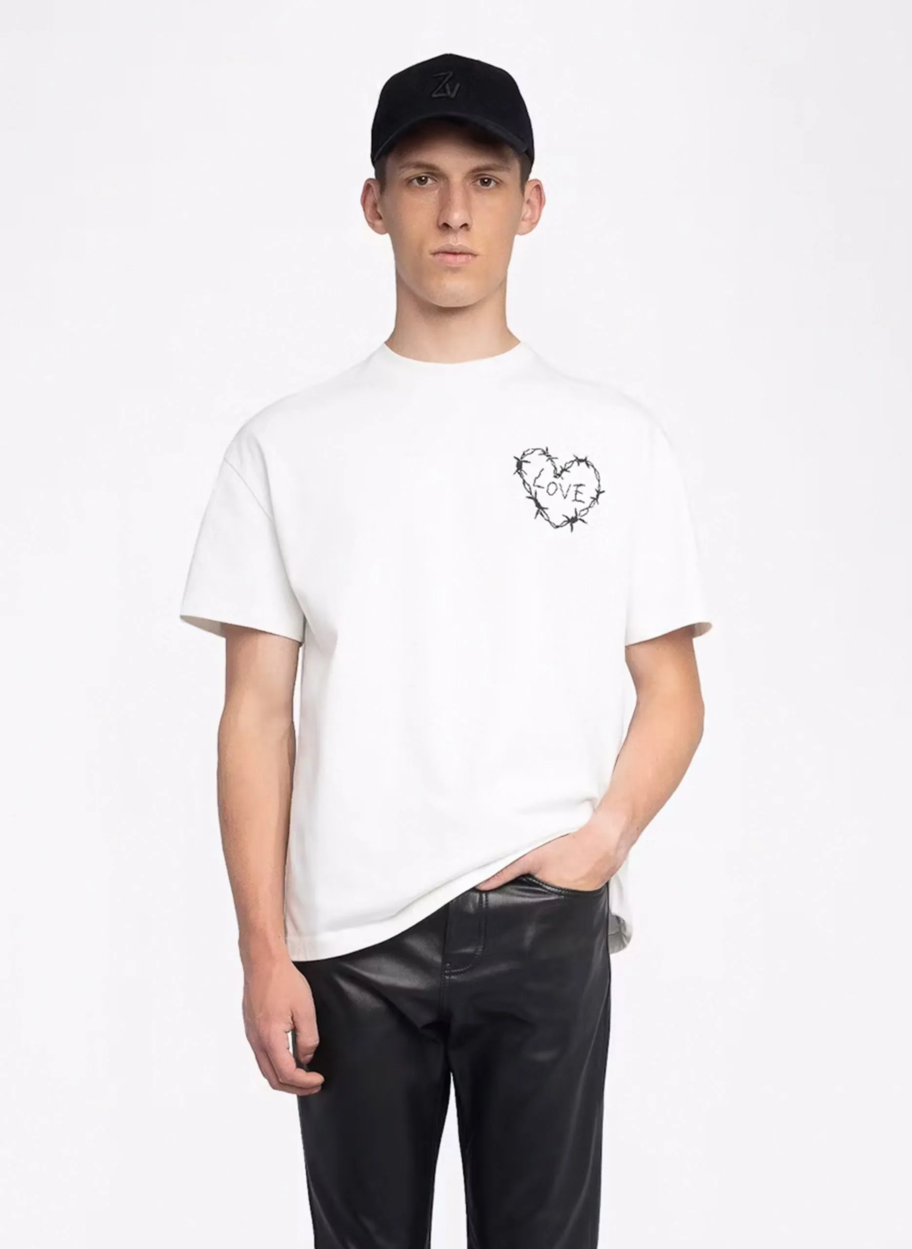 Tee-shirt oversize en coton Blanc TEDDY