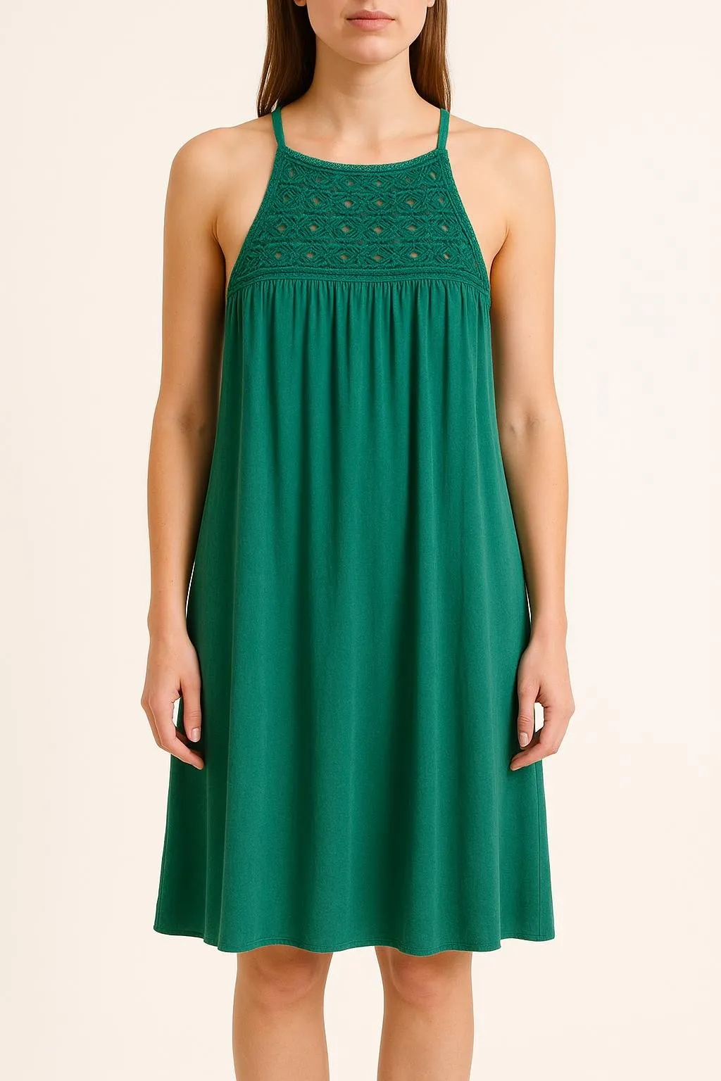 Robe courte & midi Vert