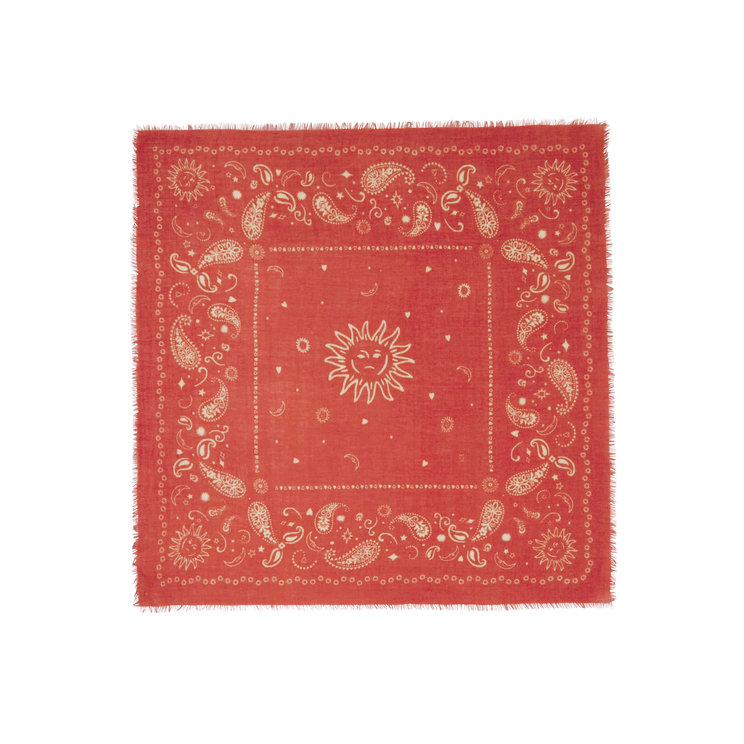 Petit foulard en laine alice Rouge