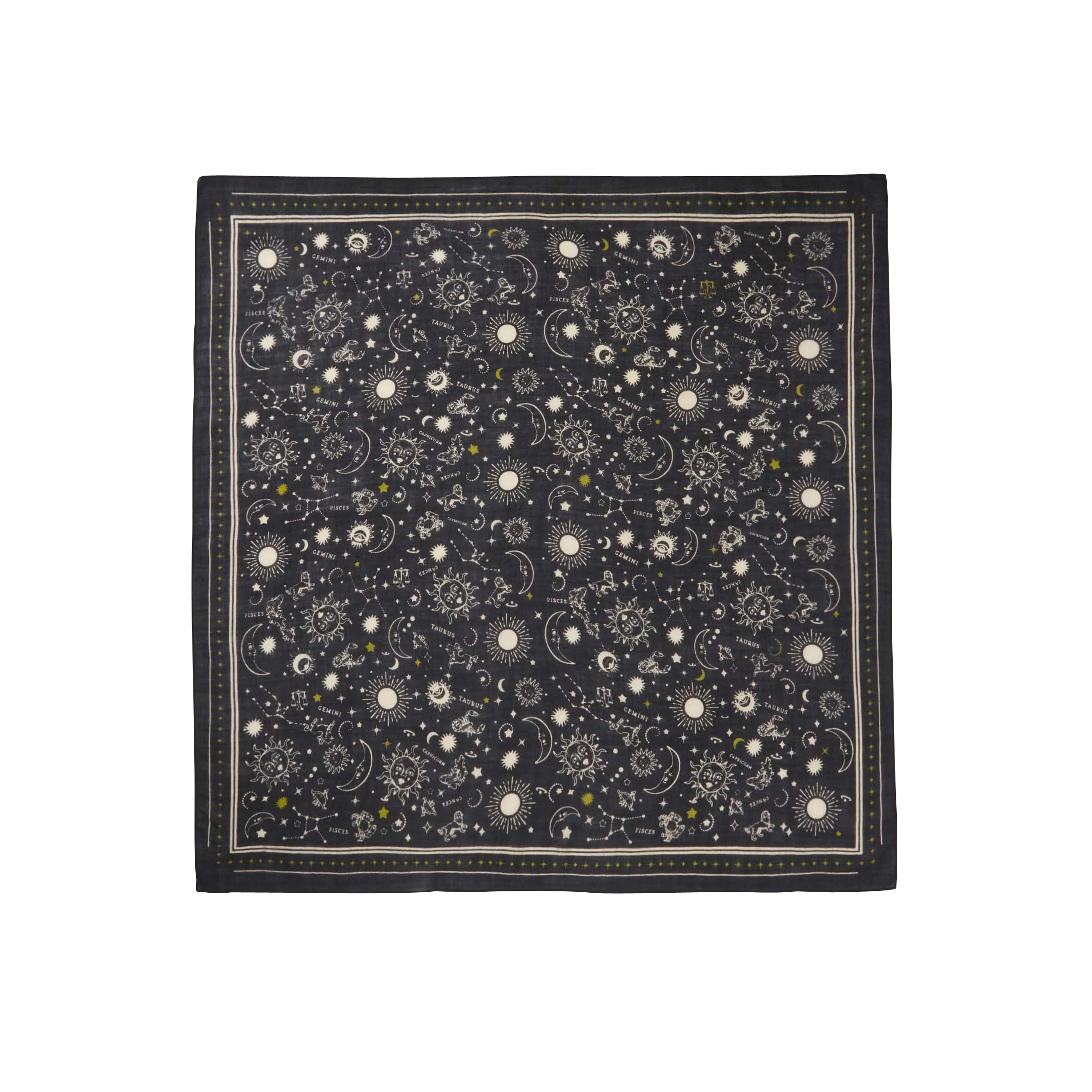 Foulard en laine madeleine Noir