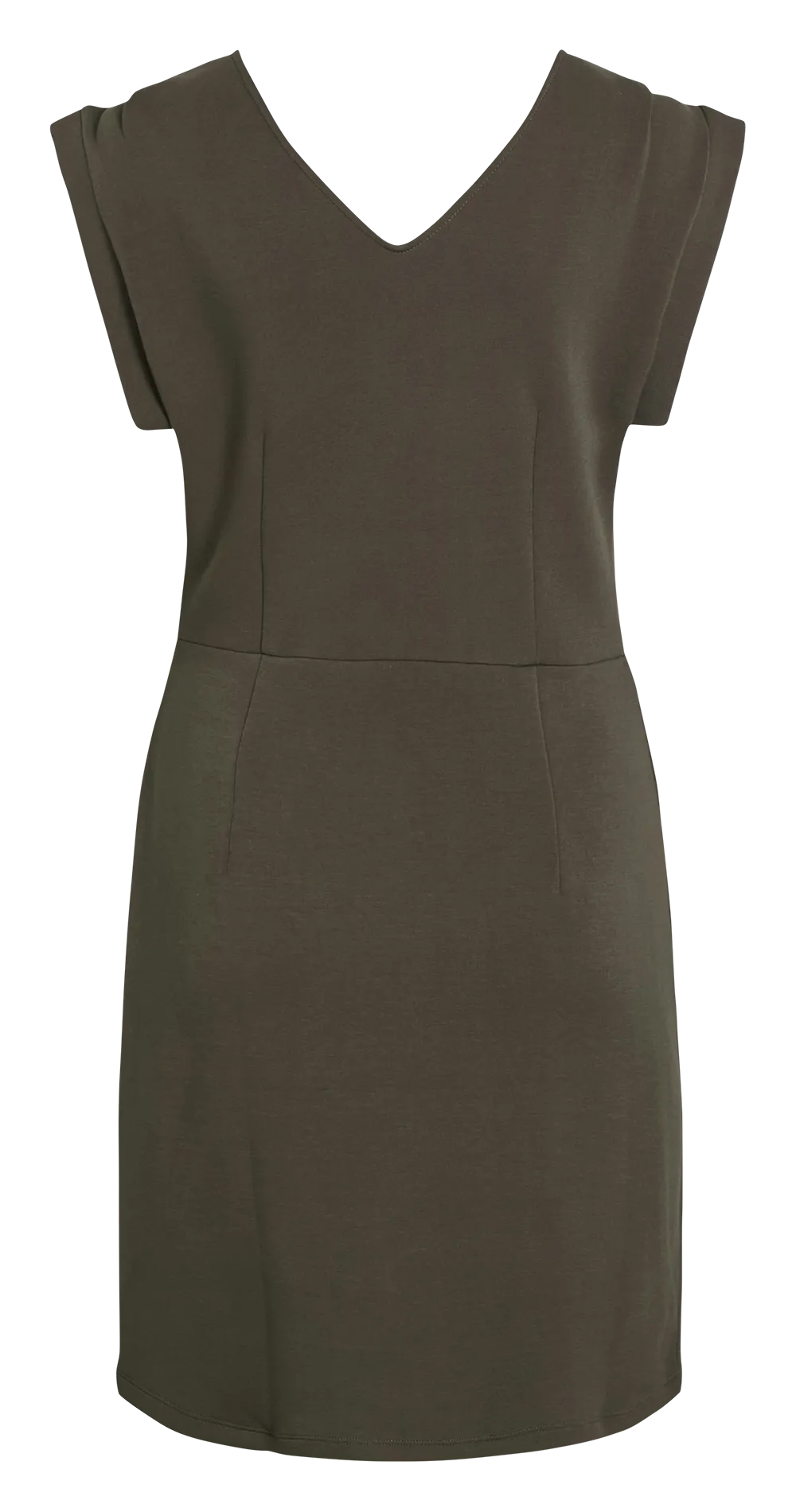 Robe courte cintrée unie Vert JANA