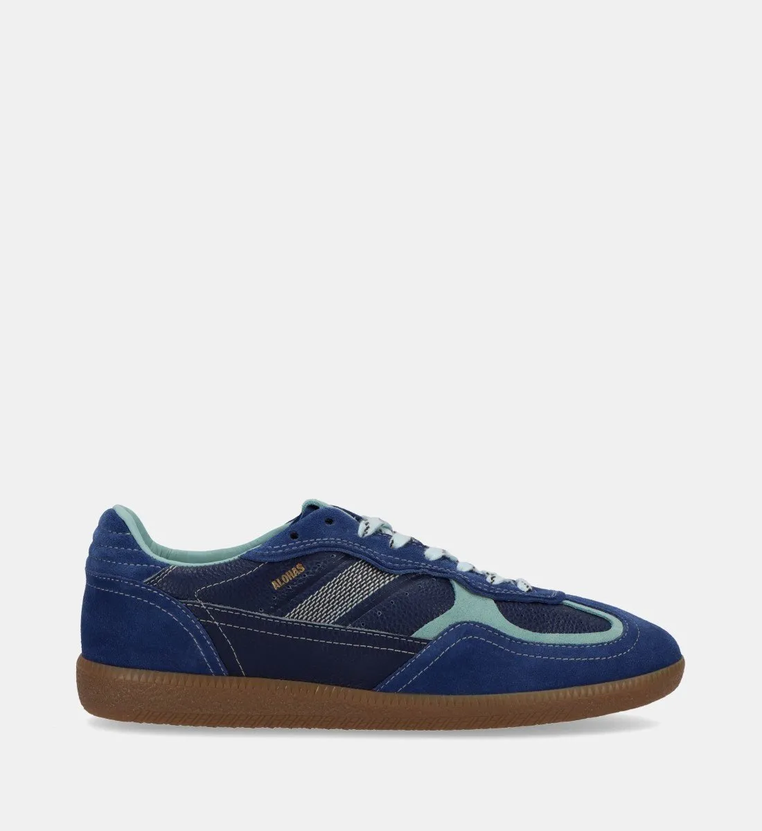 Baskets en cuir Bleu TB.490