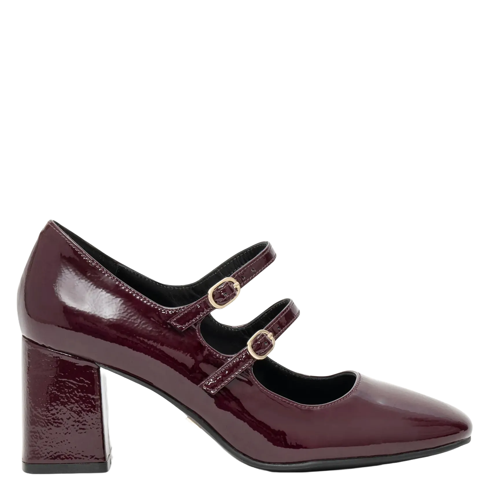 Escarpins à brides en cuir verni Prune IZA