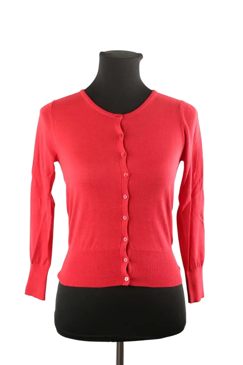 Cardigan en soie Rouge