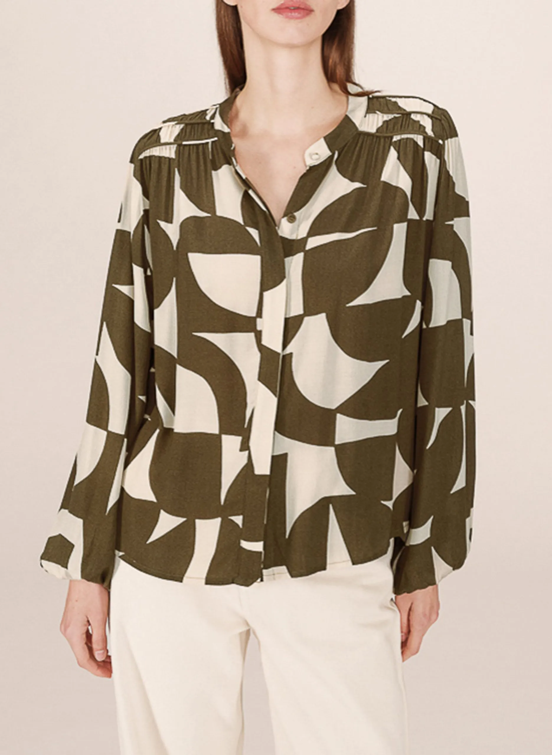 Blouse droite imprimée Vert SORPRESA