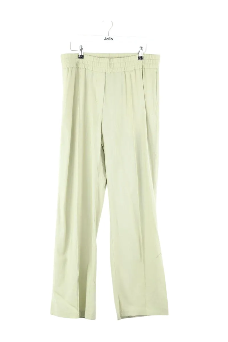 Pantalon droit en laine Vert
