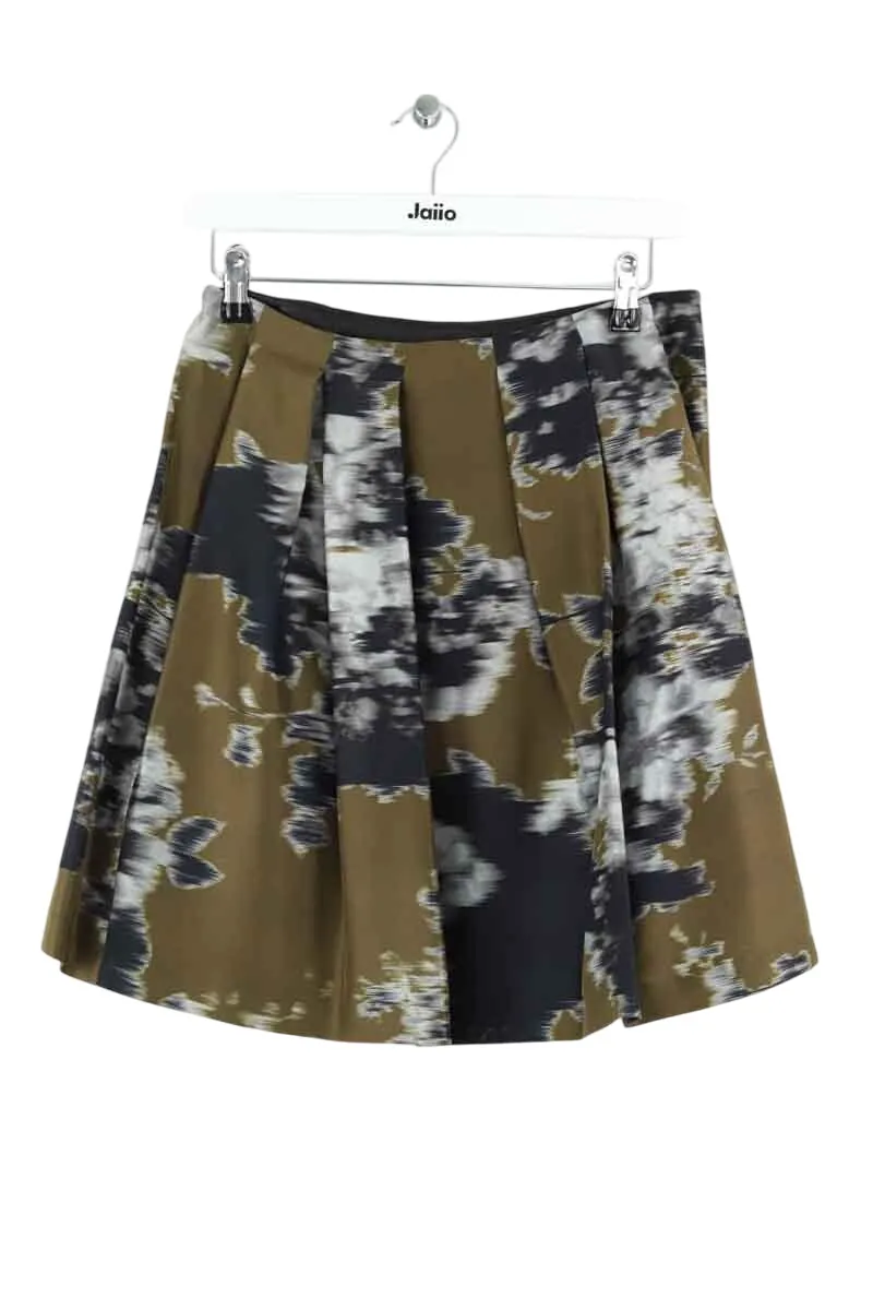 Jupe en soie Kaki