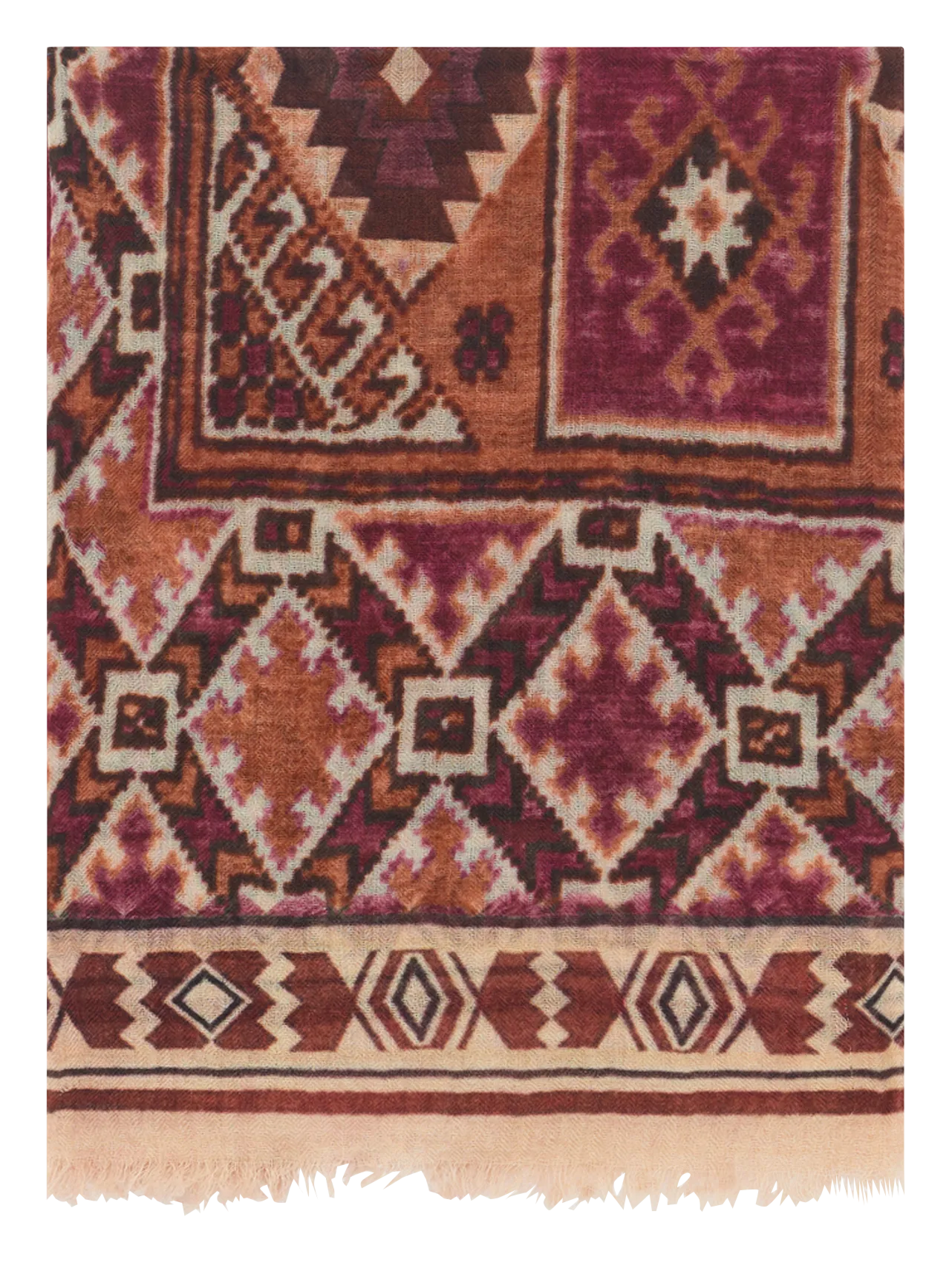 Echarpe à motif en laine Rouge RAISSA