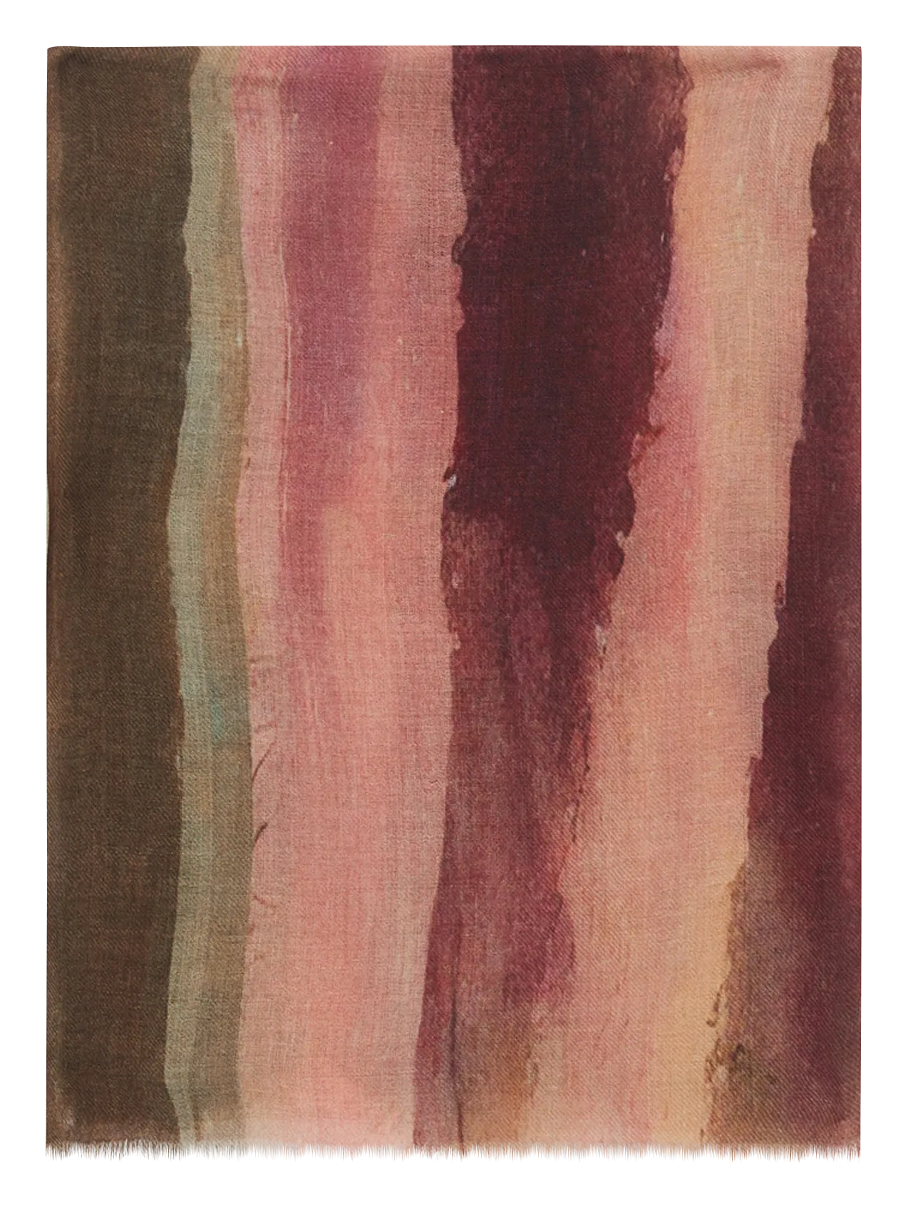 Echarpe imprimée en laine mélangée Rose ROSALIN