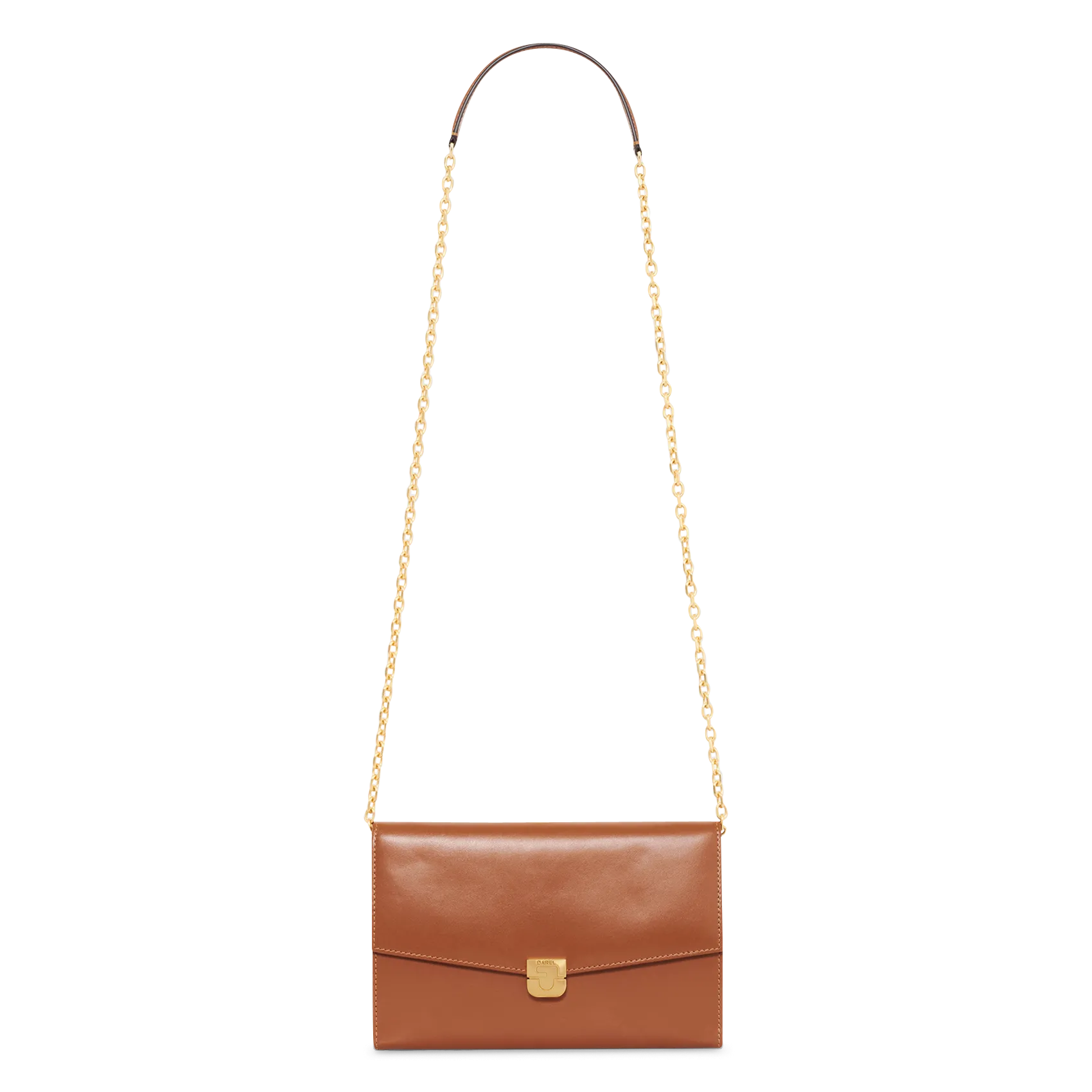 Sac bandoulière en cuir Marron ENVELOPPE