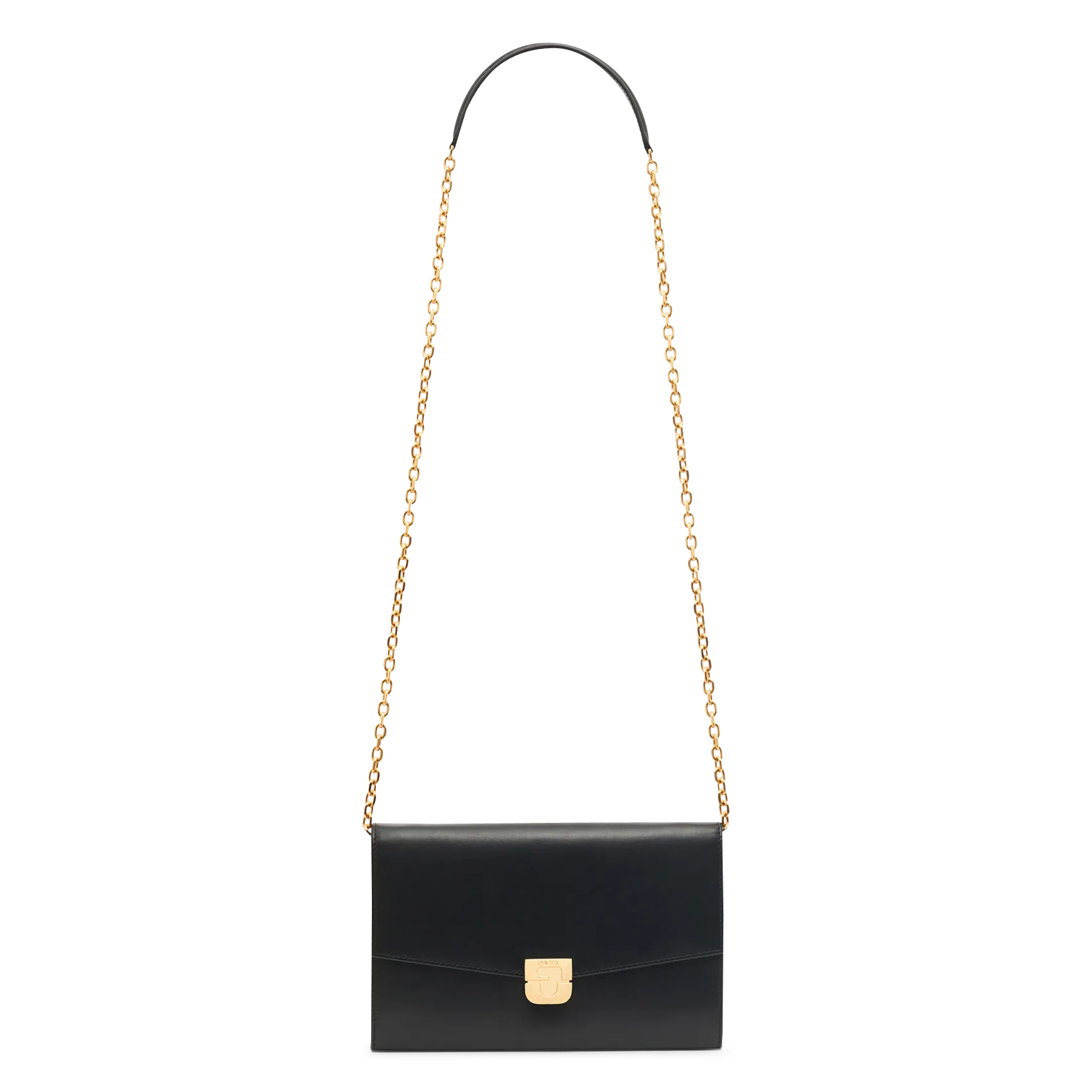 Sac bandoulière en cuir Noir ENVELOPPE