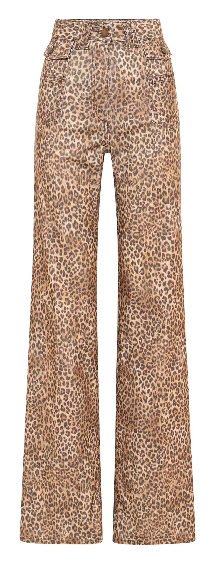 Jean flare léopard Marron ANNA