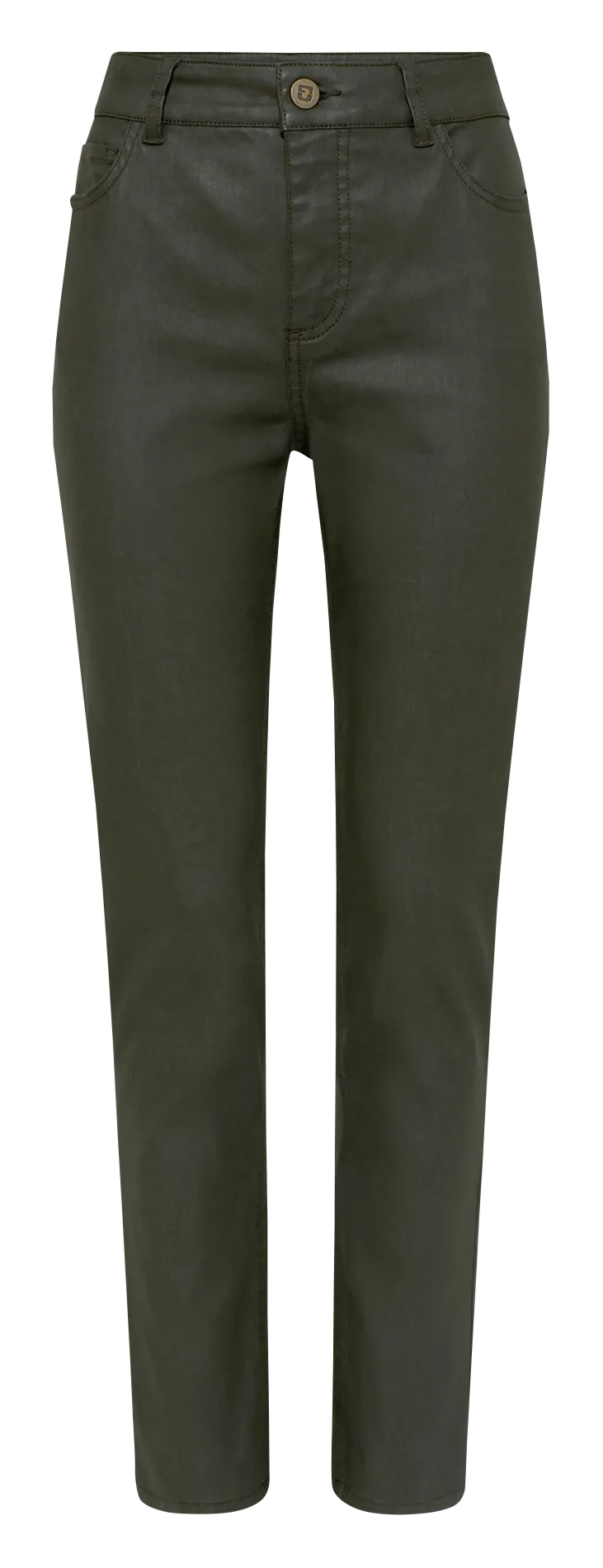 Pantalon droit en coton mélangé Kaki CELINE