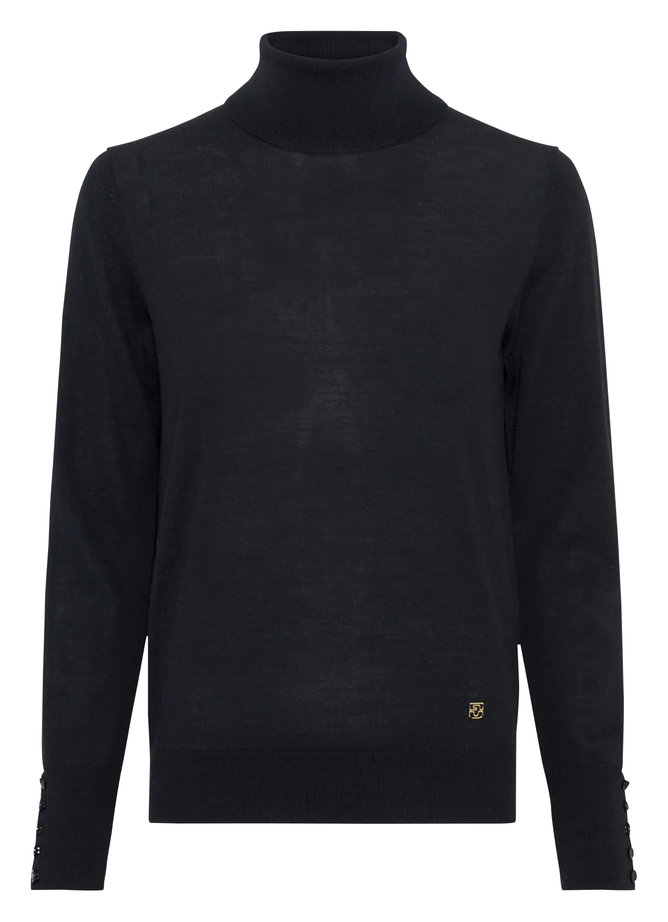 Pull col roulé en laine Noir EUGENIE