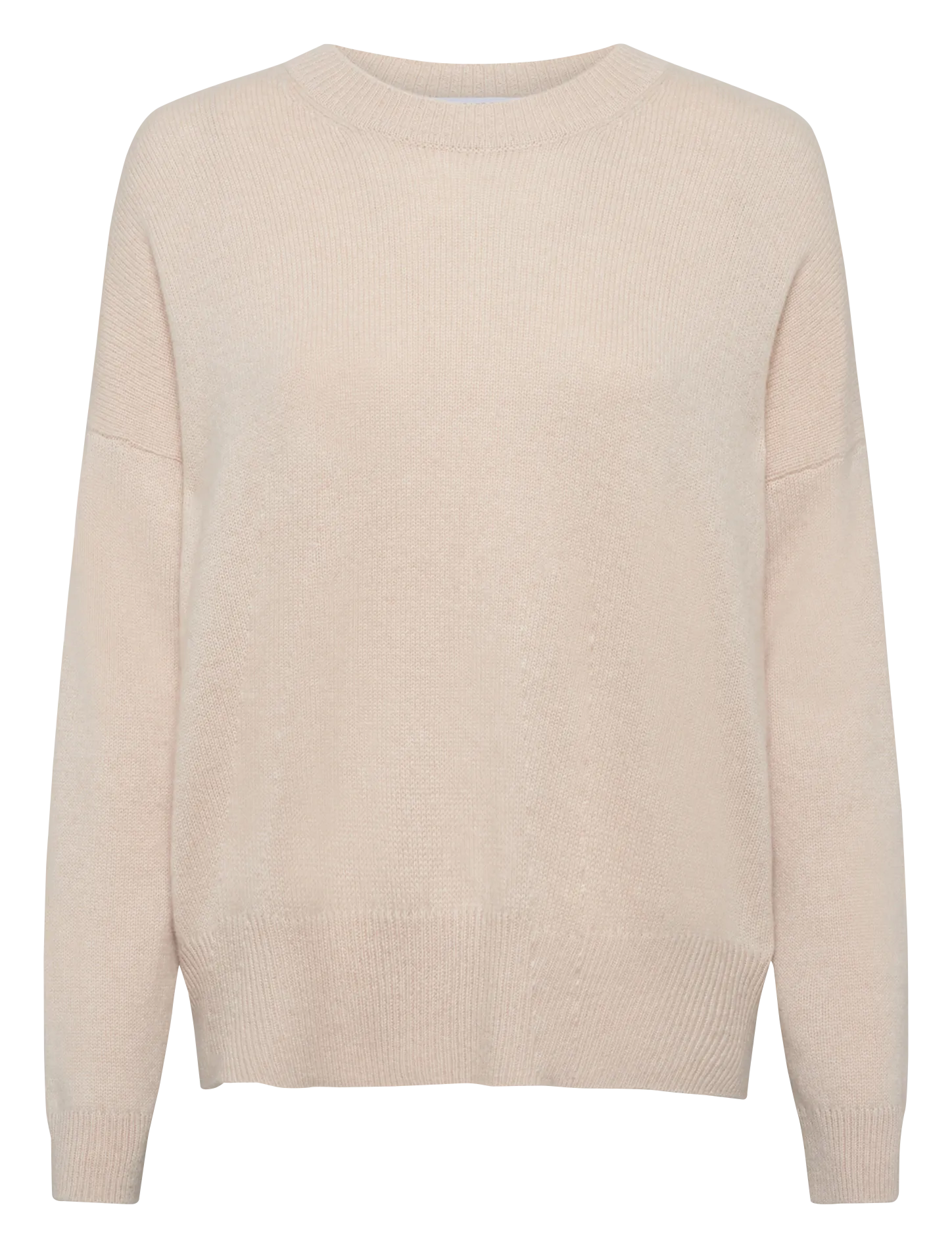 Pull col rond en cachemire Beige EMA