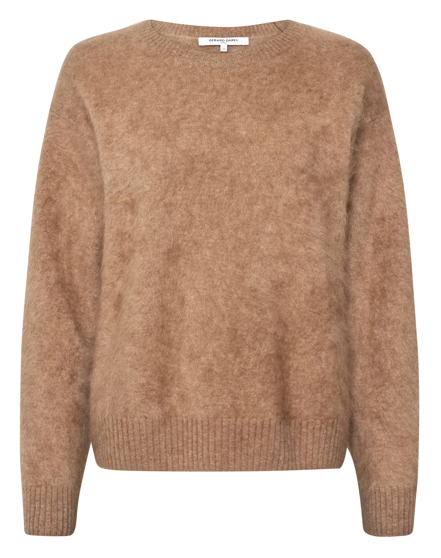 Pull col rond en cachemire Beige ELINA