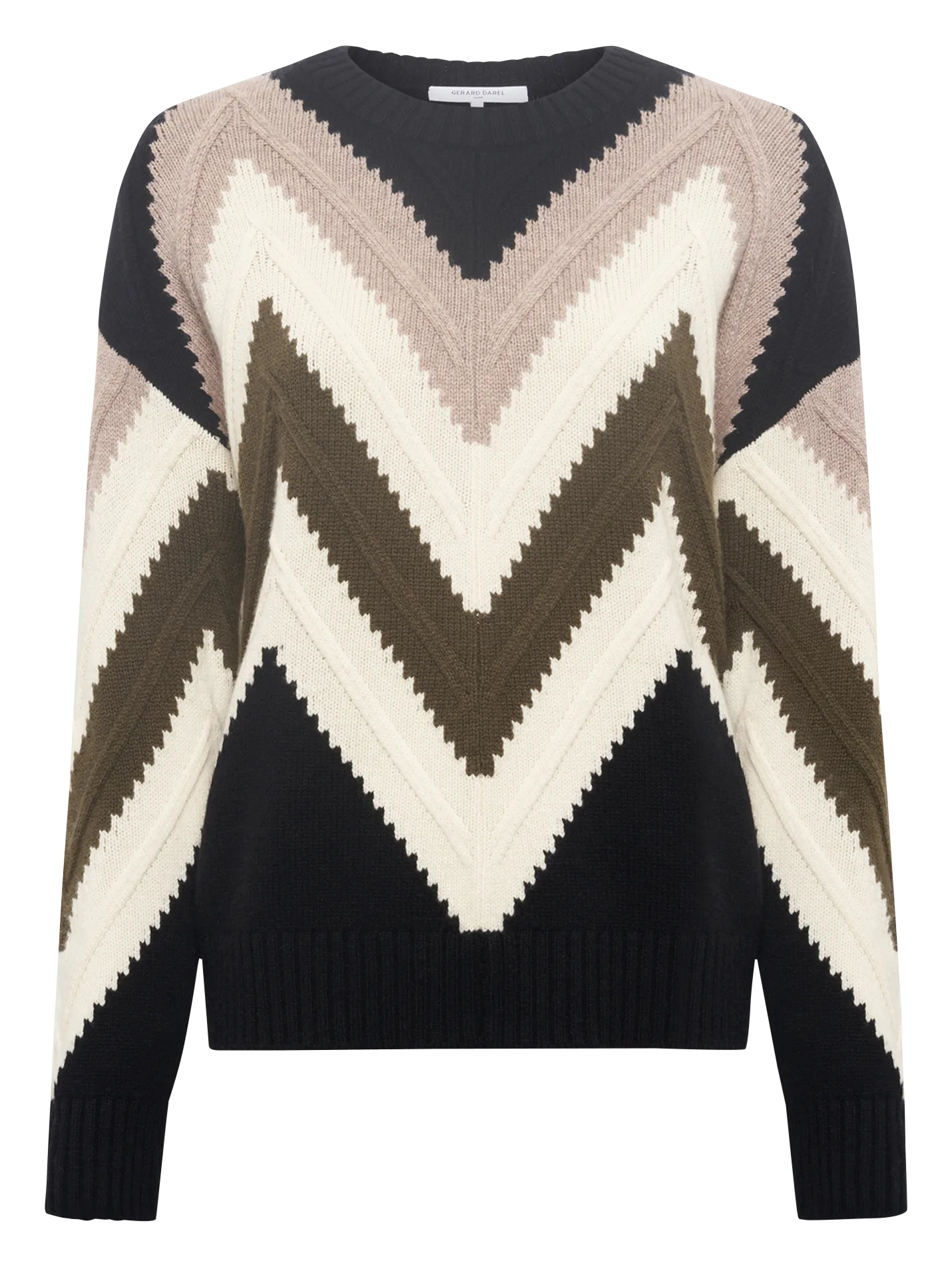 Pull col rond en laine Noir ELISSA