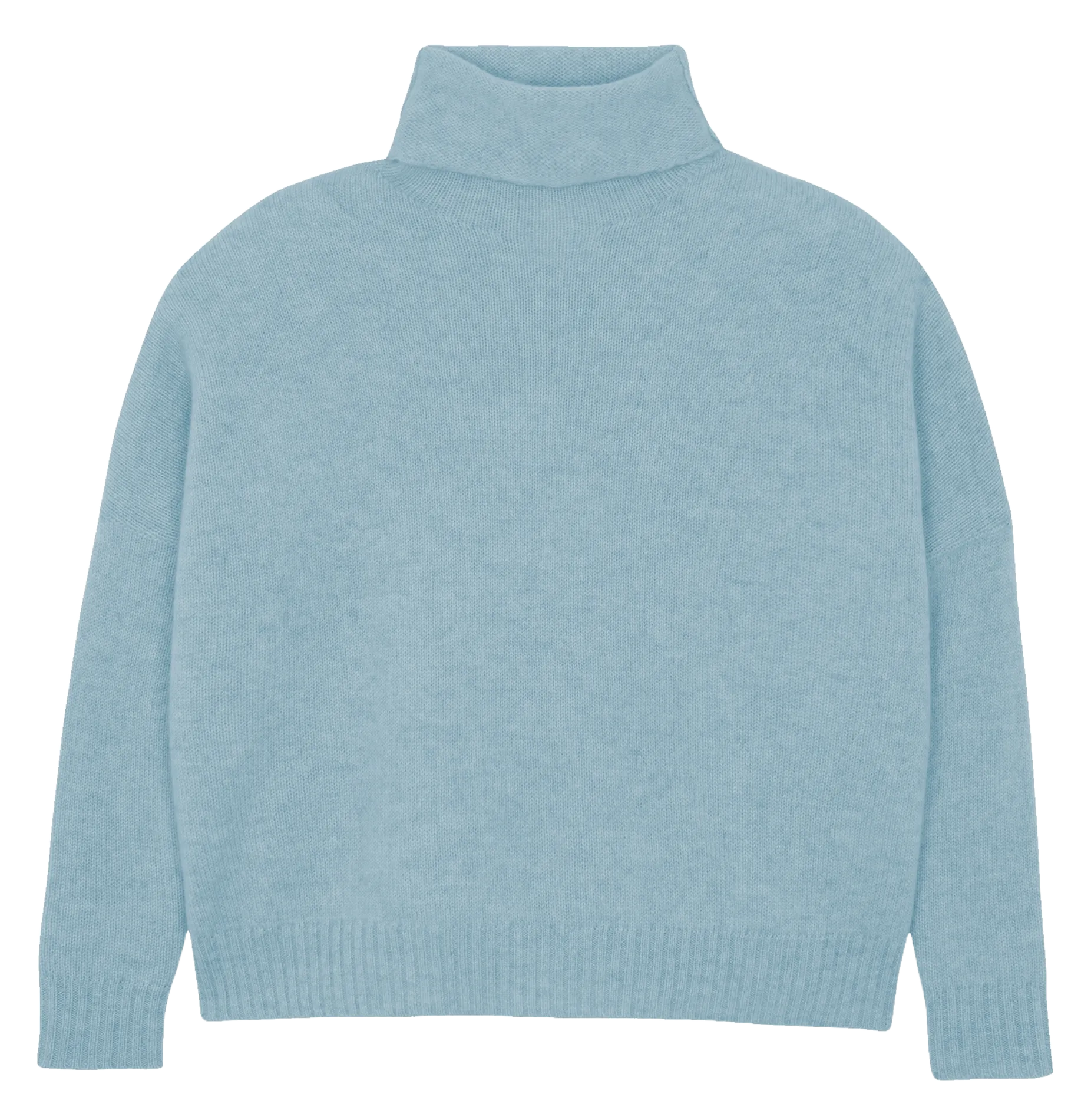 Pull col roulé en cachemire Bleu TILA