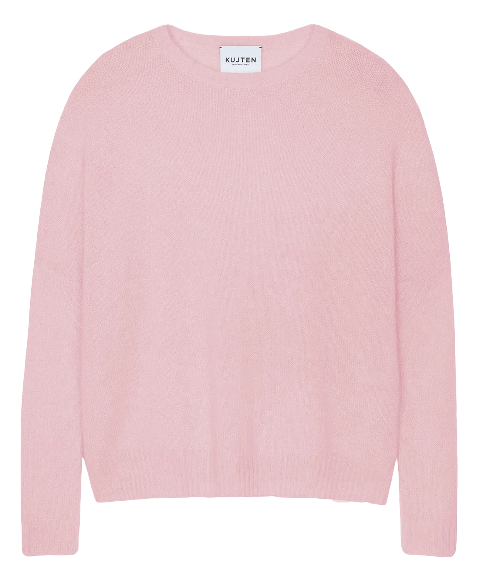 Pull col rond oversize en cachemire Rose AMELIE