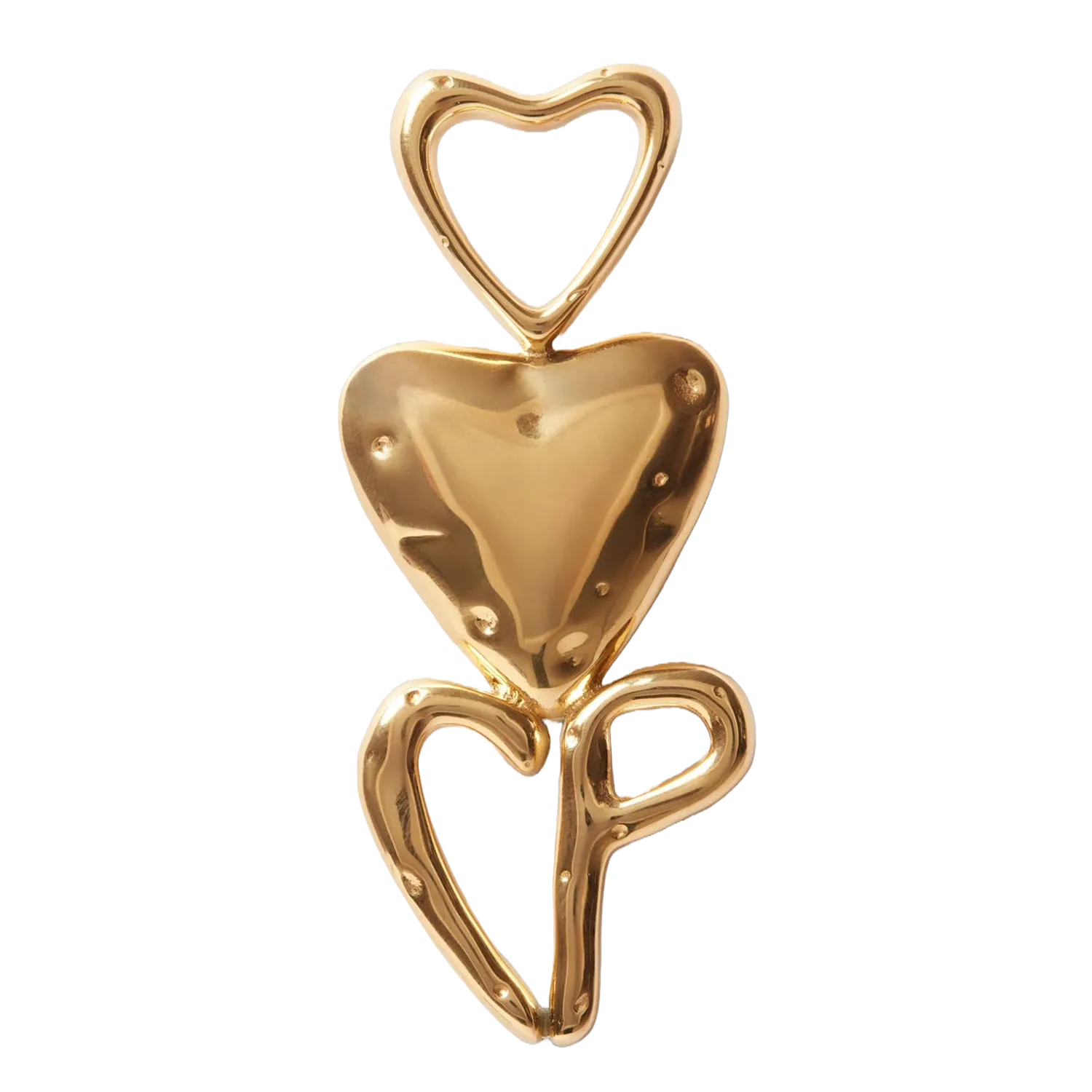 Broche en acier Doré