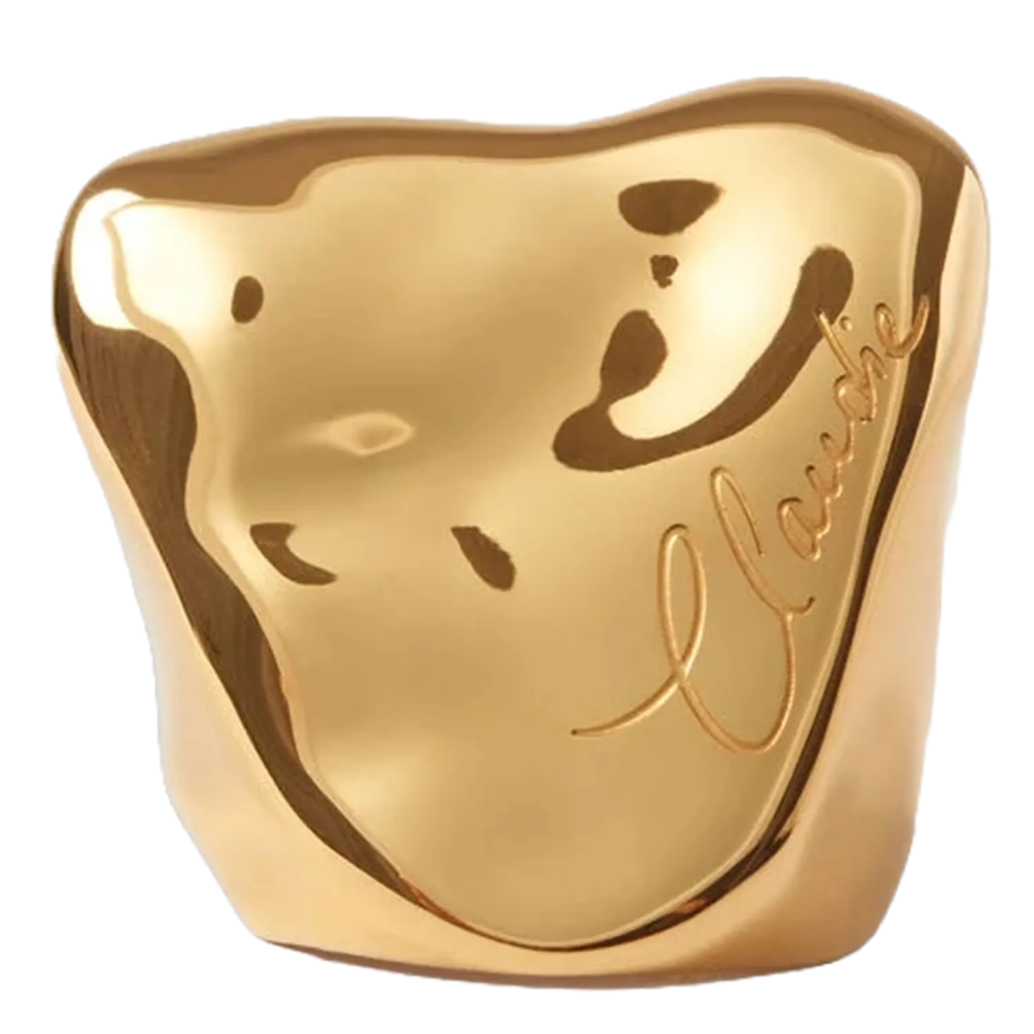 Bague en acier Doré