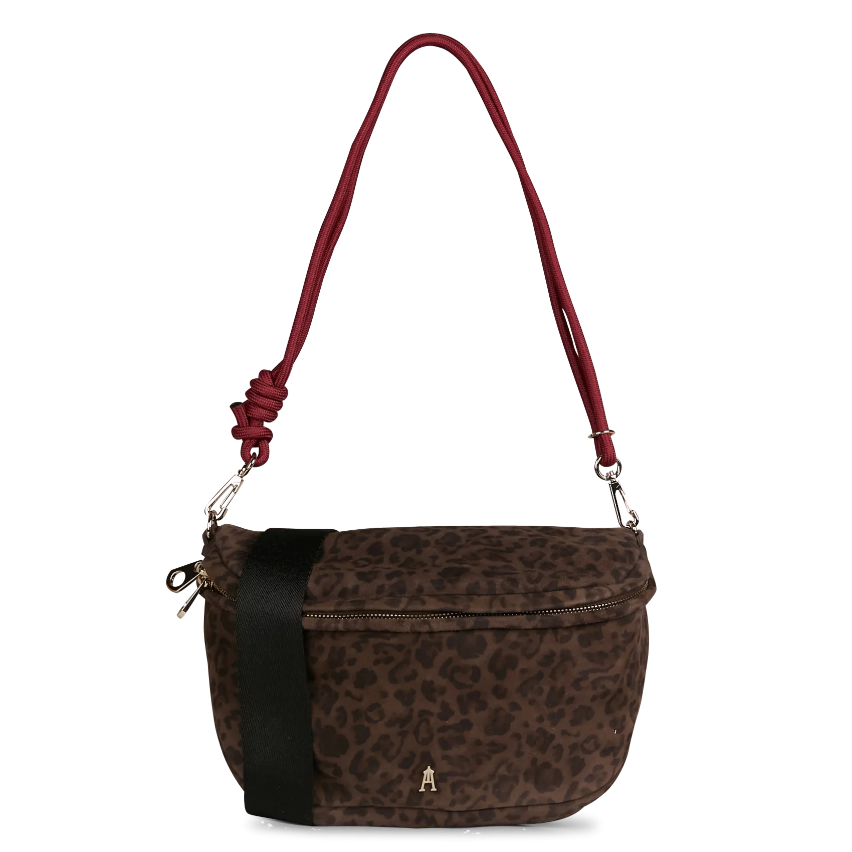 Banane en cuir à motif léopard Marron BIG BANANE