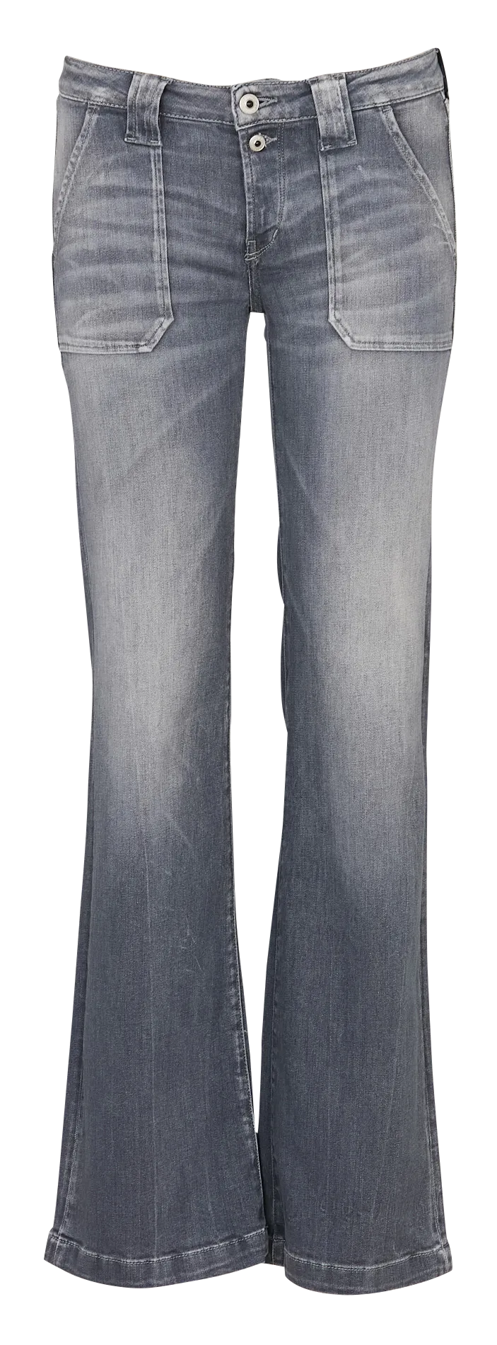 Jean évasé en coton mélangé Gris FLARE