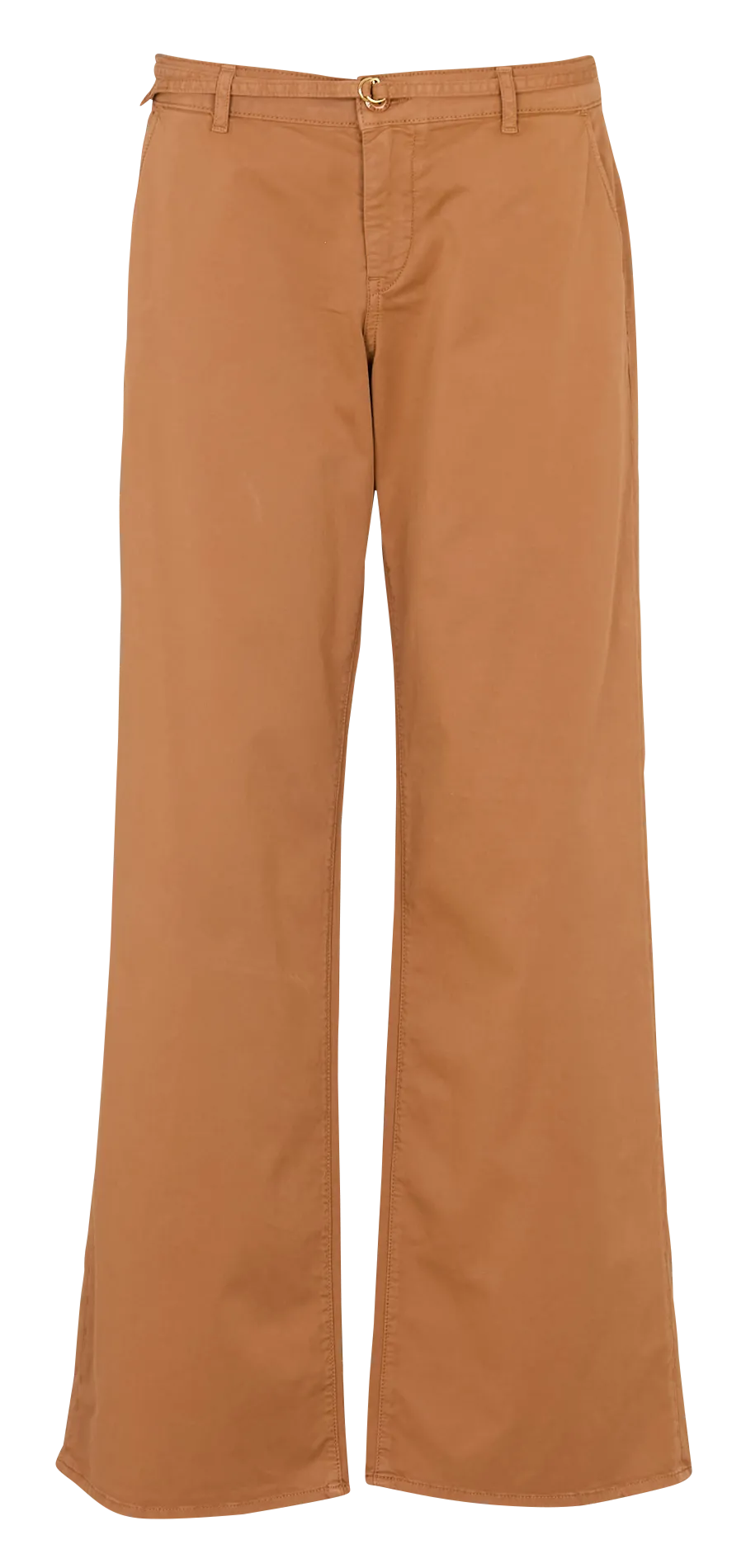 Pantalon droit en coton mélangé Marron TAHIS