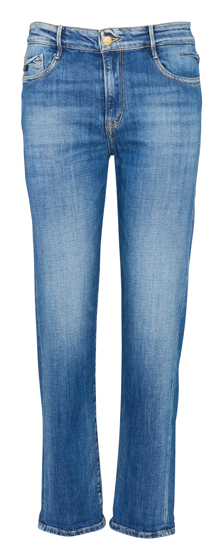 Jean droit taille haute 7/8ème Bleu