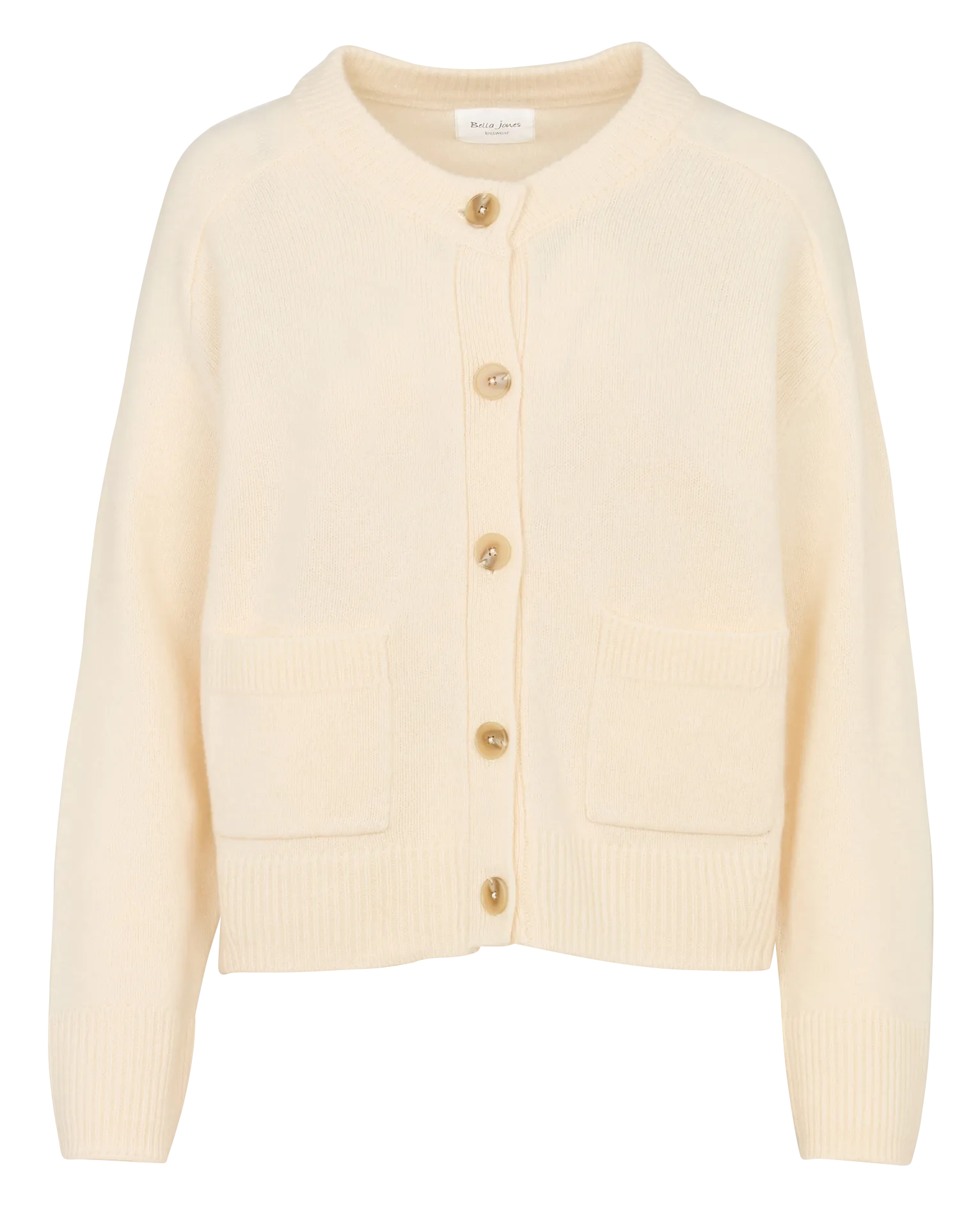 Gilet droit en laine Beige PABLO