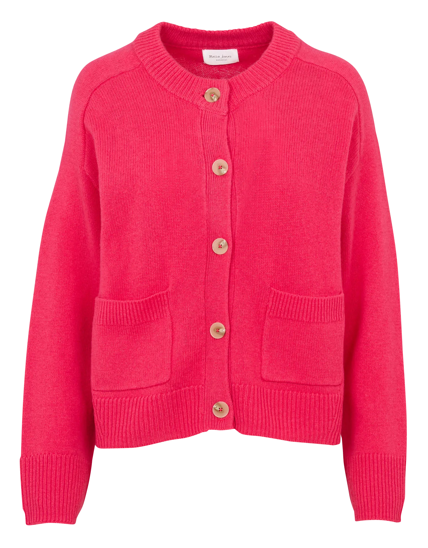 Gilet droit en laine Rose PABLO