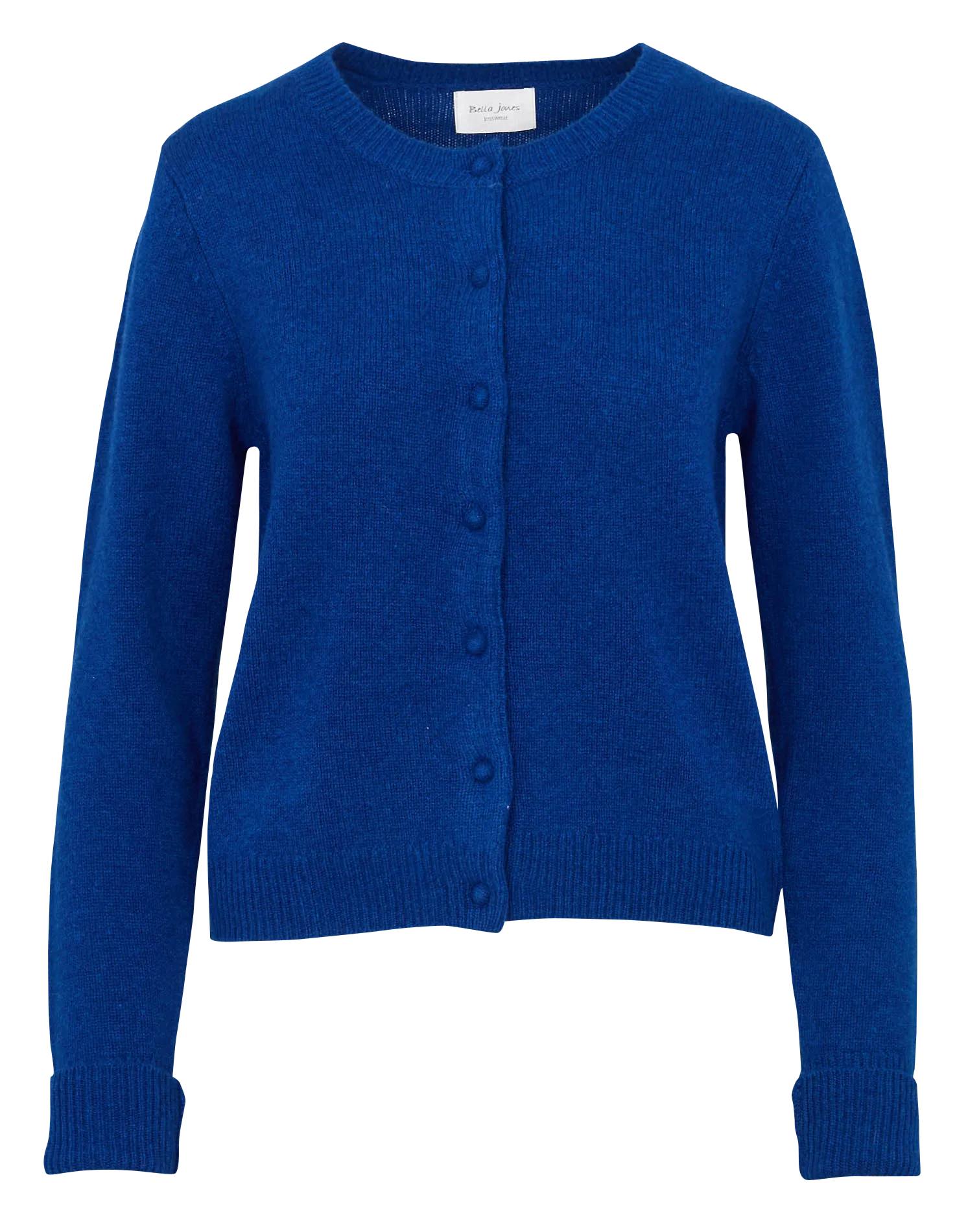 Cardigan droit en laine Bleu PARKER