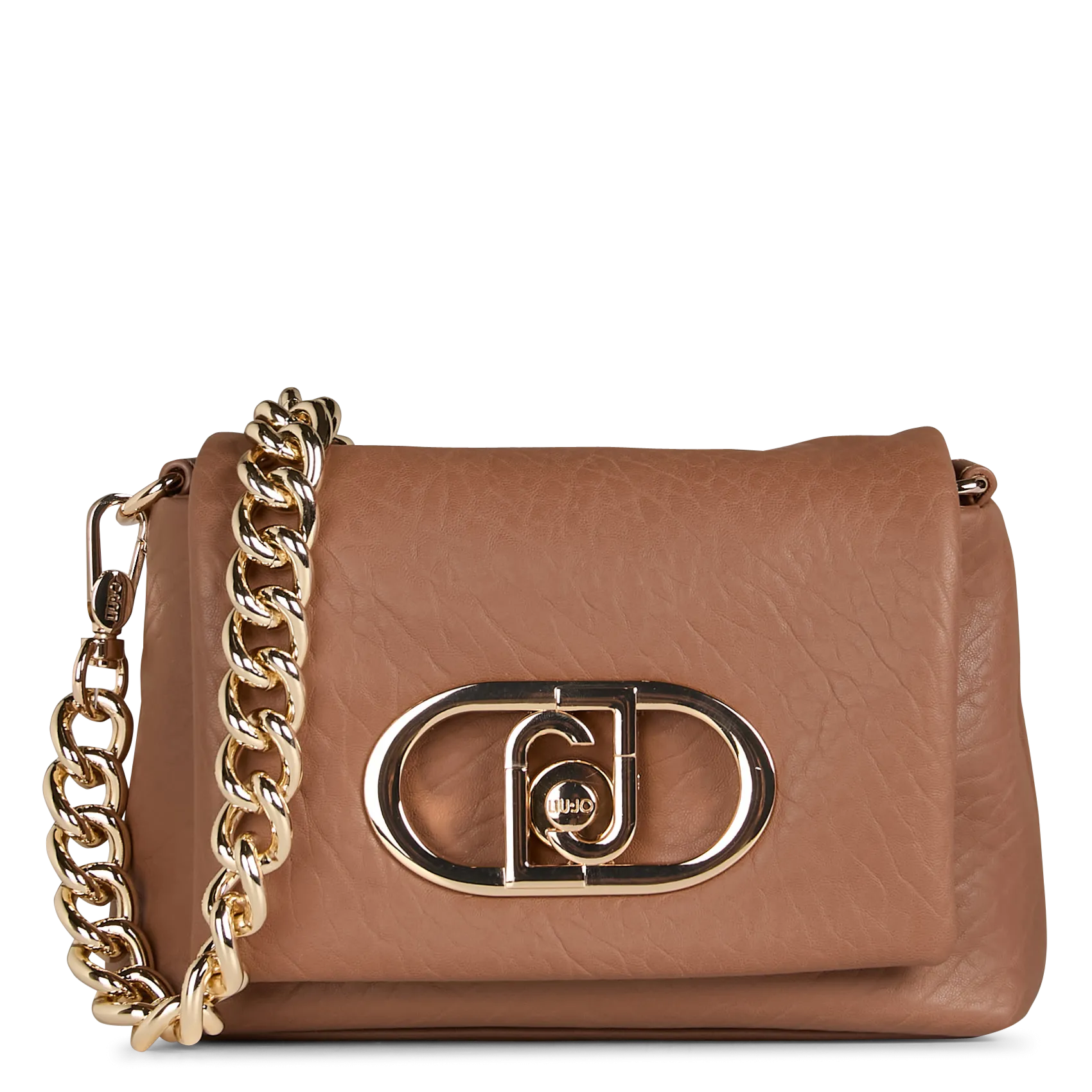 Sac bandoulière aspect cuir Marron