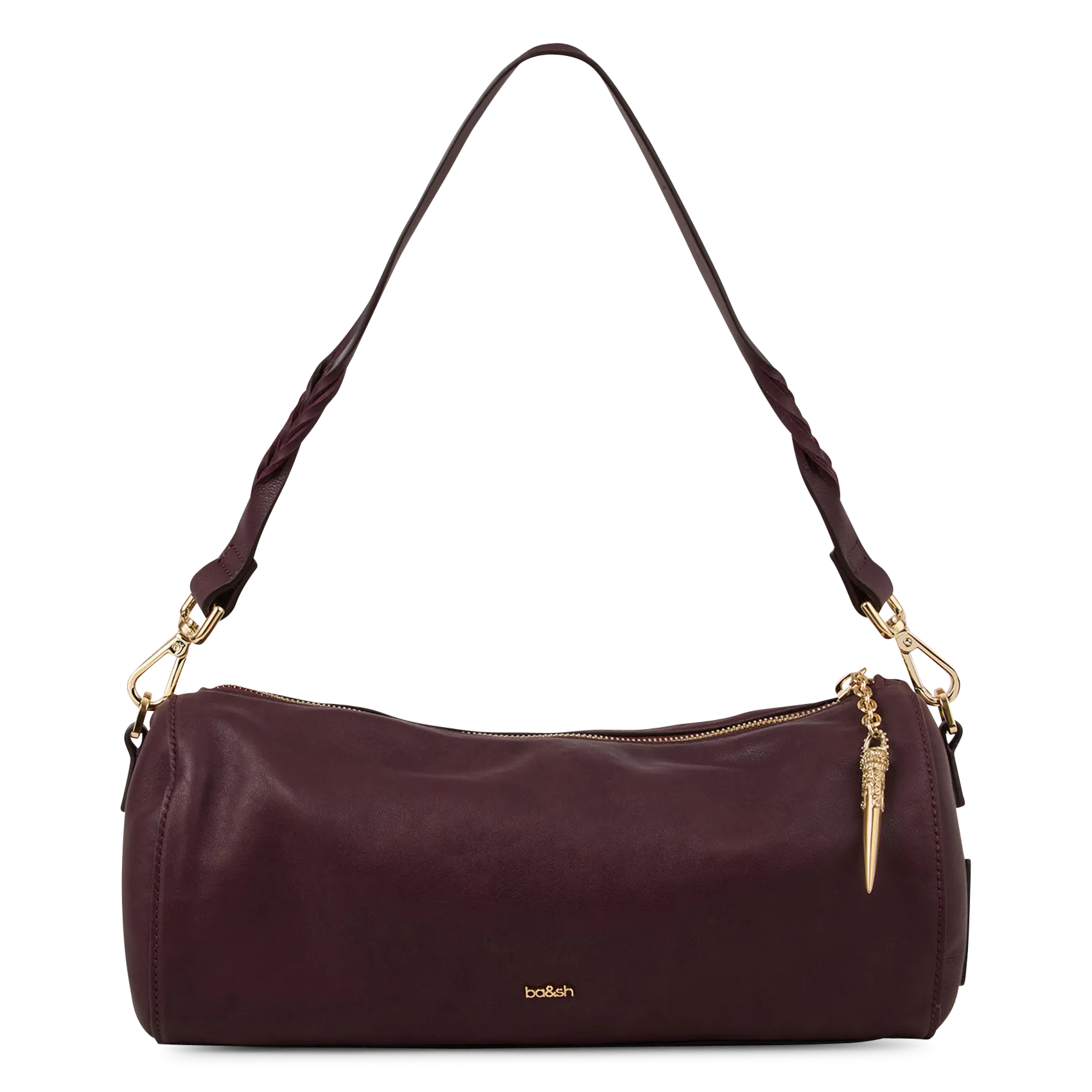 Sac porté épaule en cuir Prune BENI M