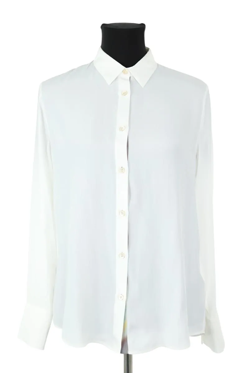 Chemise en soie Blanc