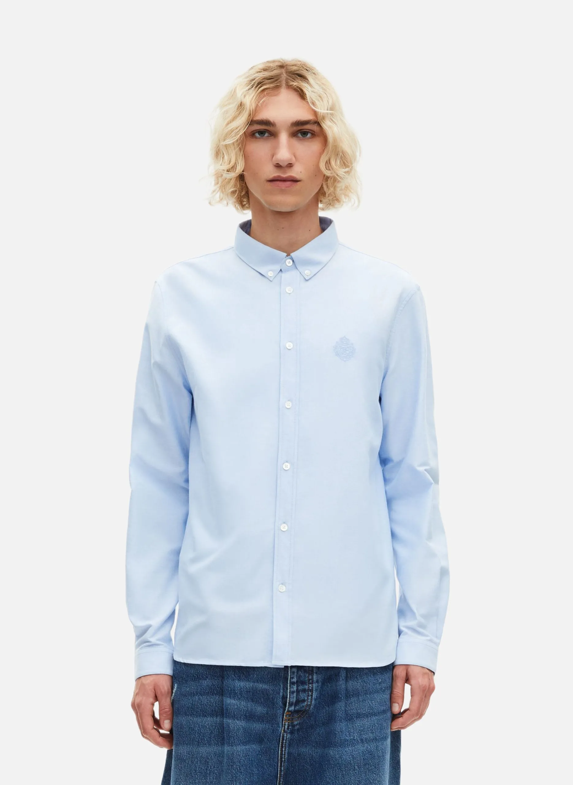 Chemise formelle col classique Bleu