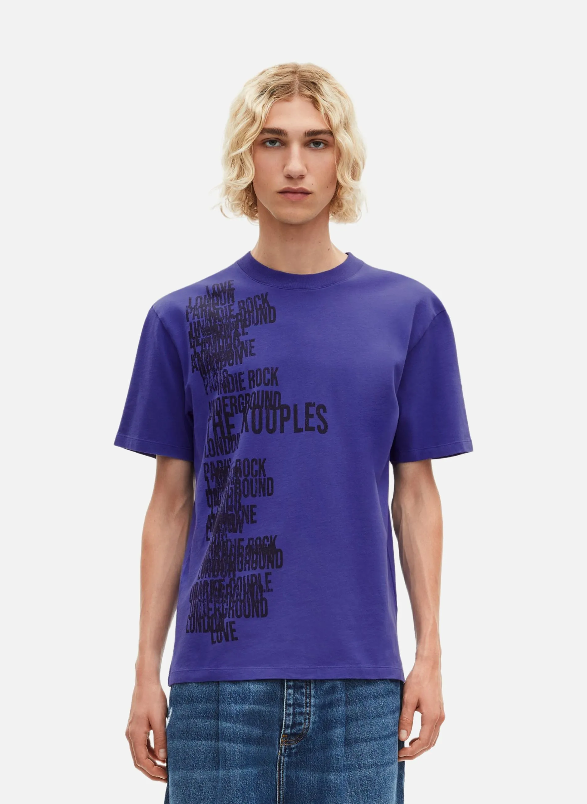 T-shirt avec sérigraphie the kooples Bleu