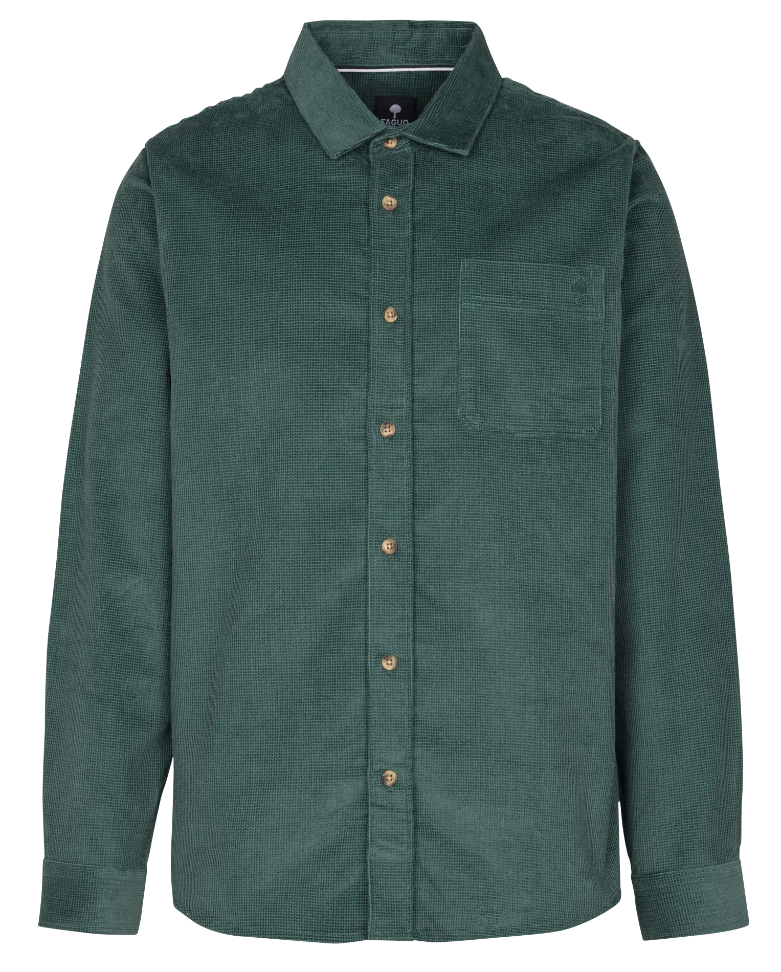 Surchemise col classique en coton Vert SIGNY