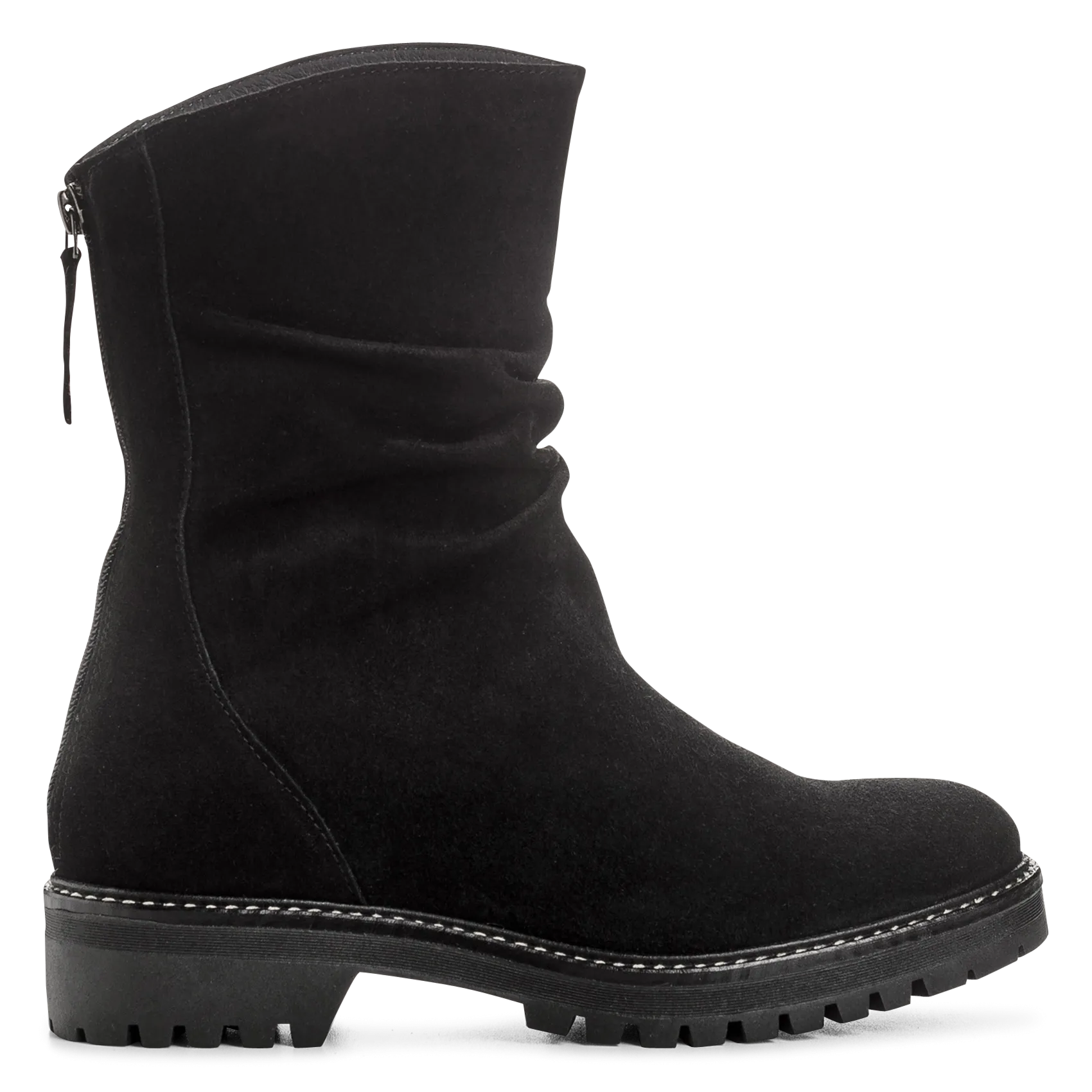 Bottines en cuir velours Noir DUNK