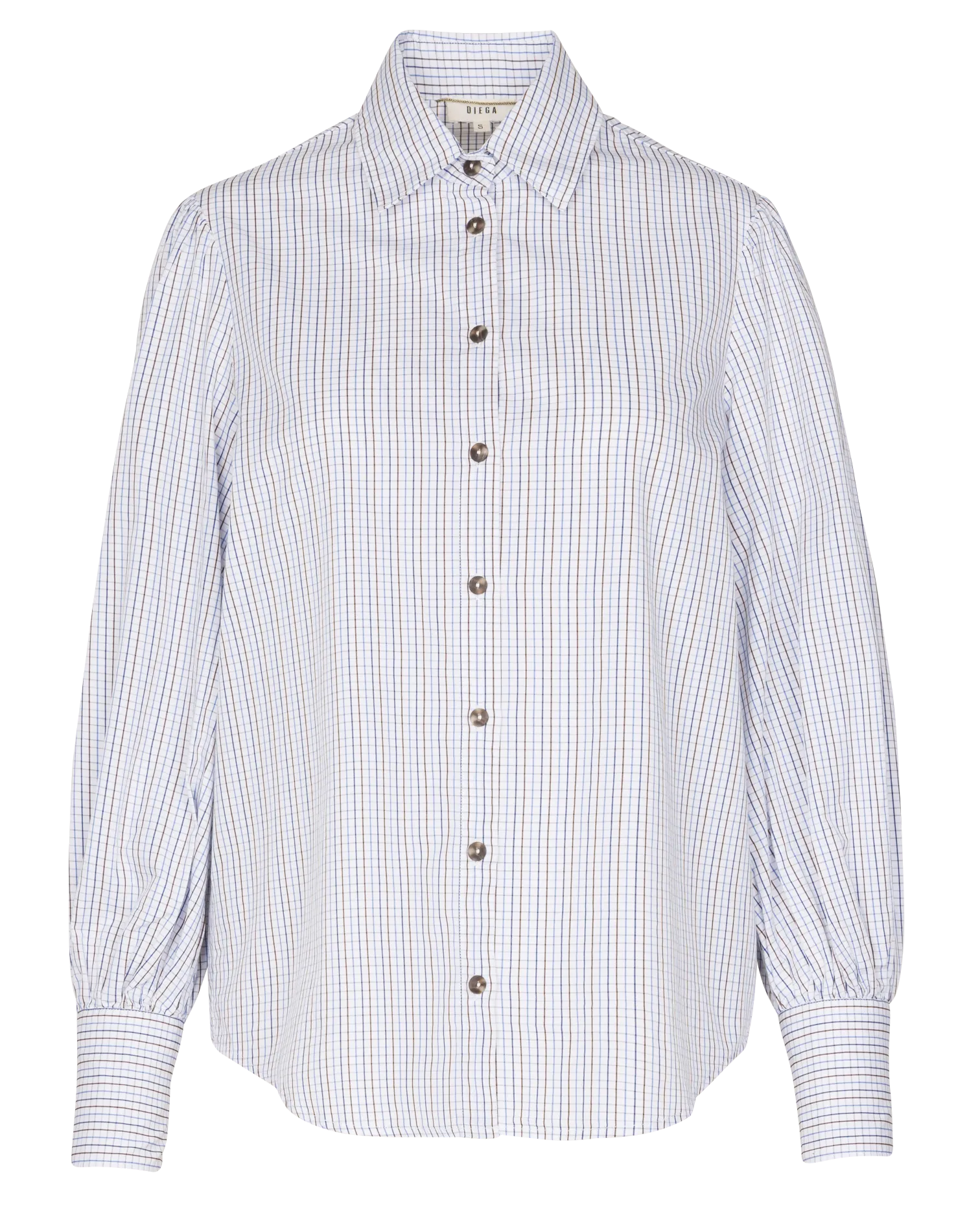 Chemise droite à carreaux Marron CANDRA