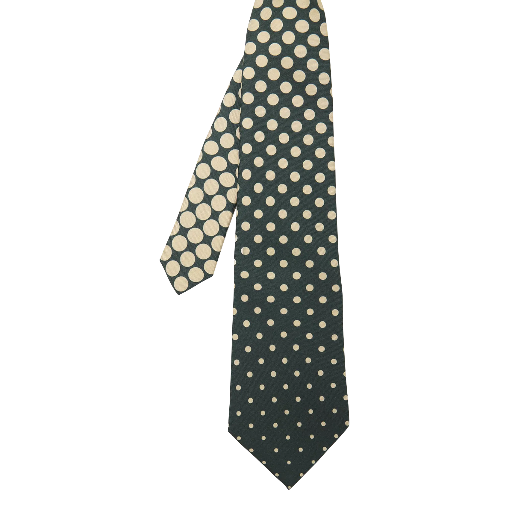 Cravatte à pois en sois Vert ELLA