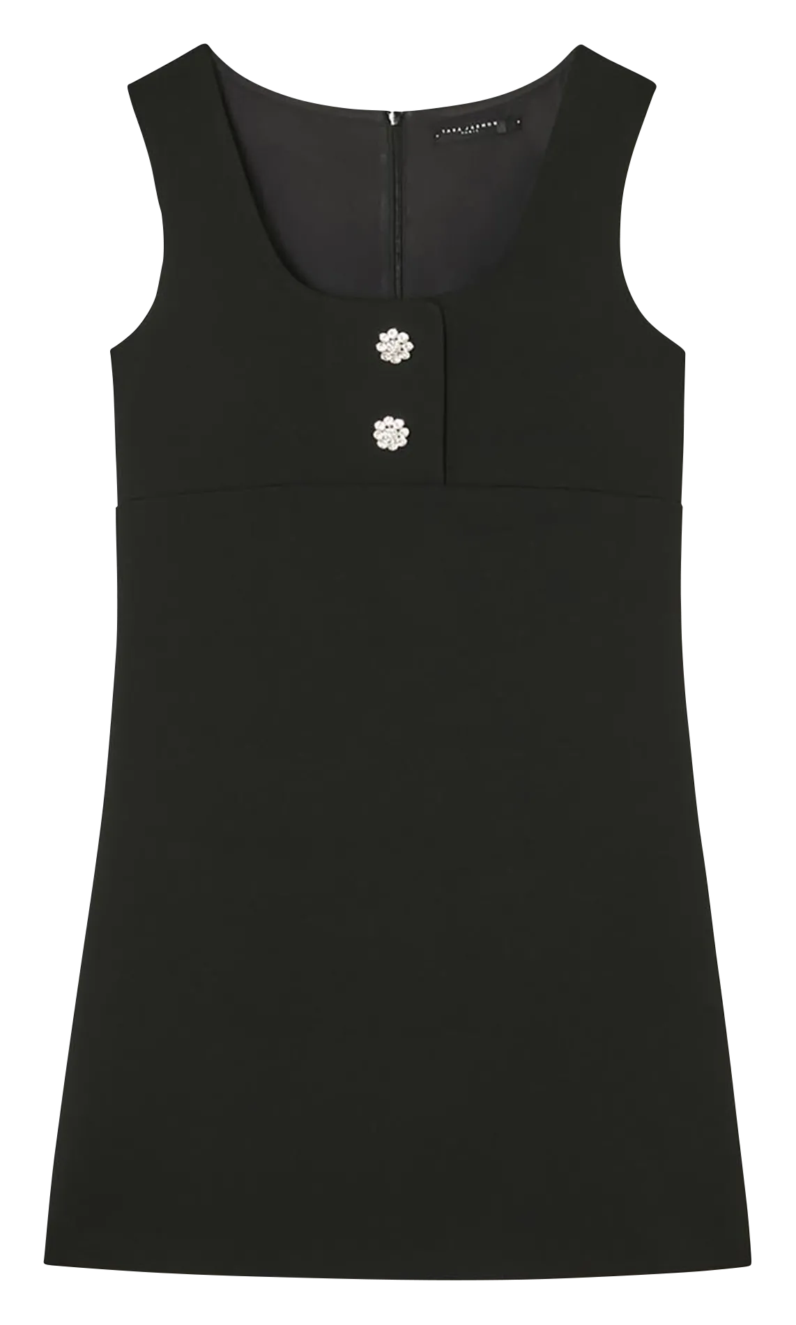 Robe courte col rond Noir RILEY