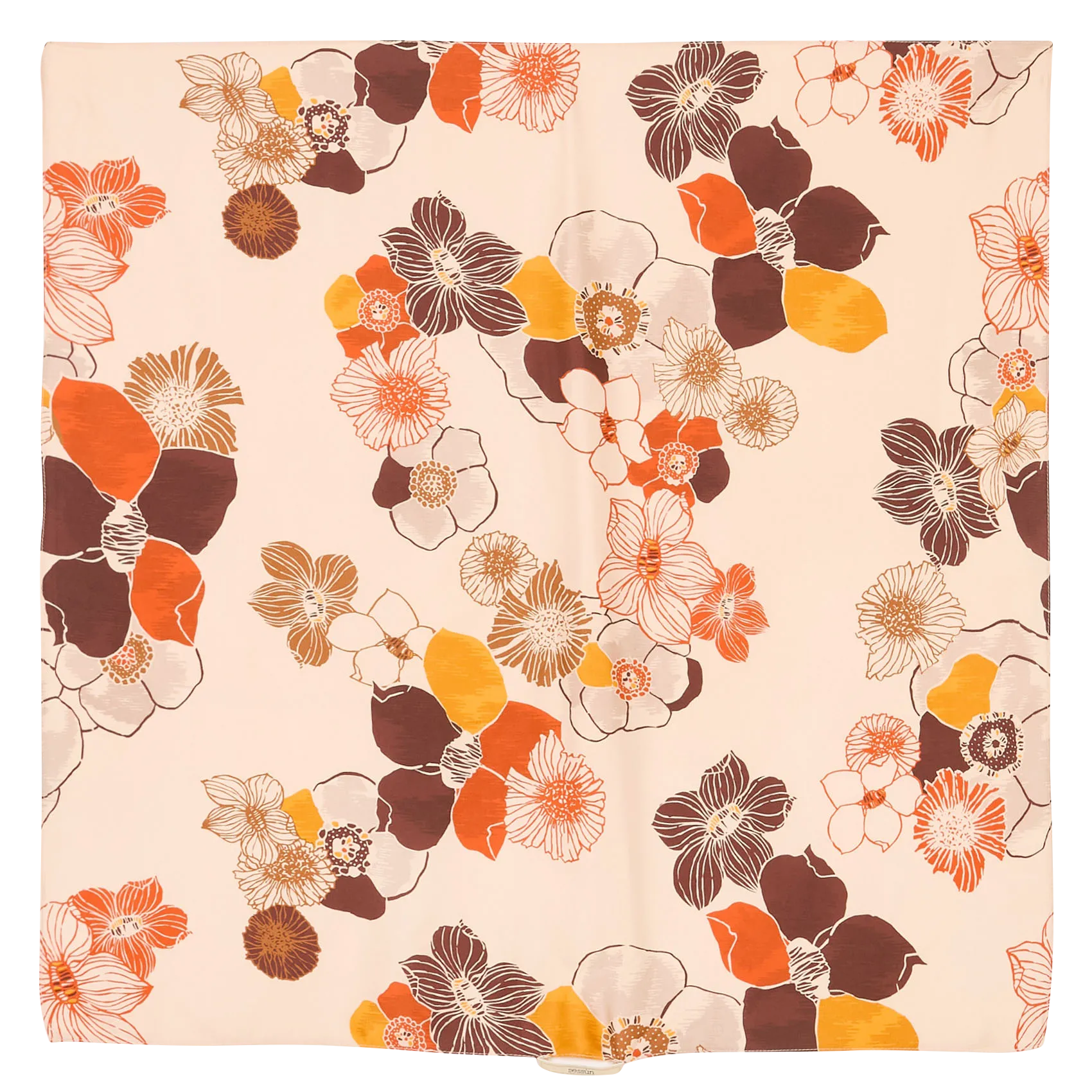 Foulard carré à imprimé exclusif en crêpe Multicolore SCARVI