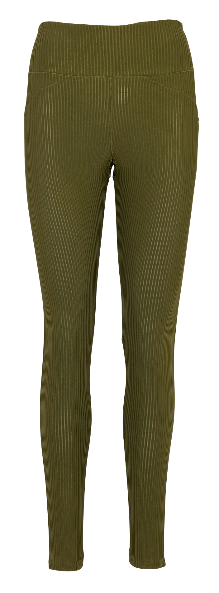 Legging slim uni côtelé Vert BEN