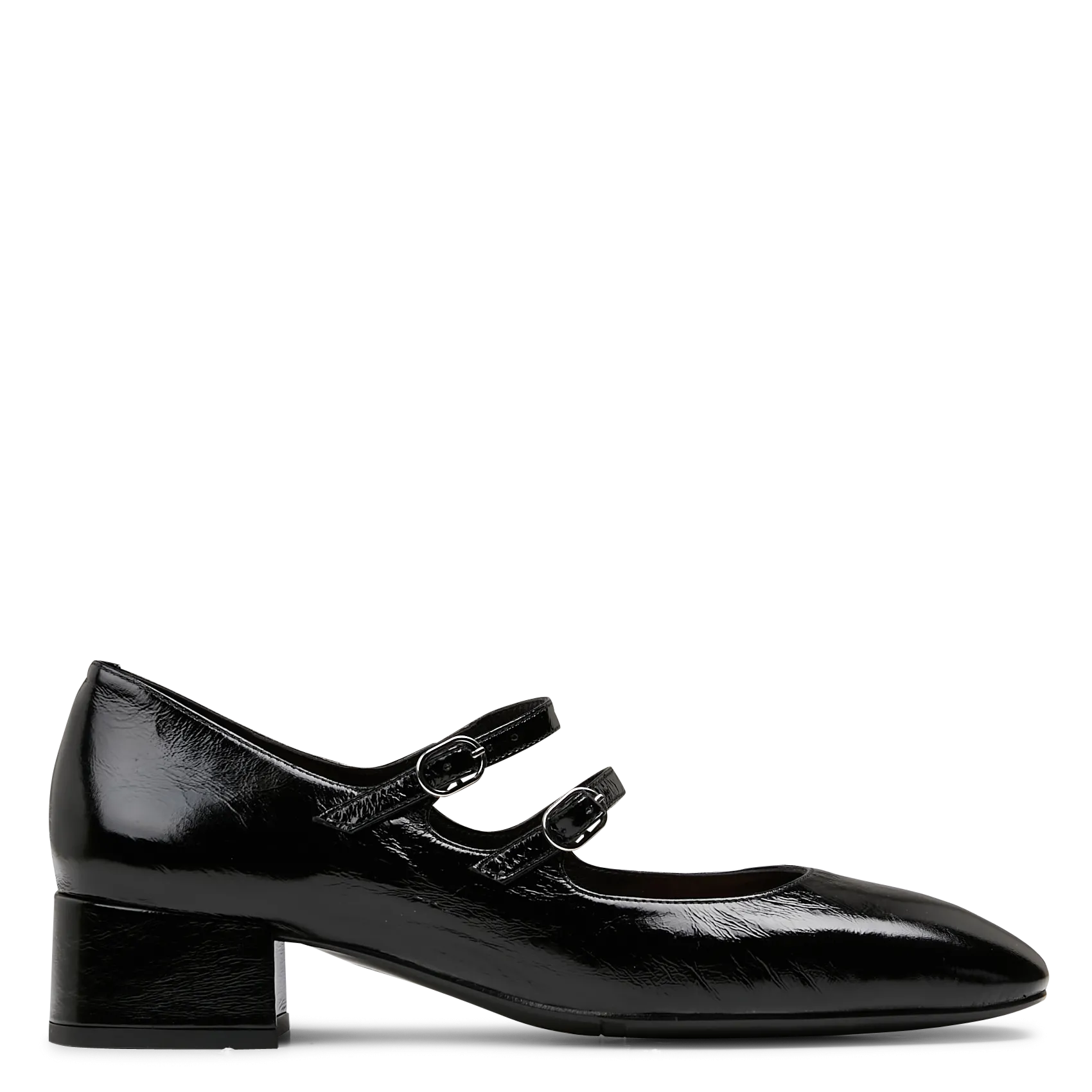 Ballerines en cuir vernis Noir