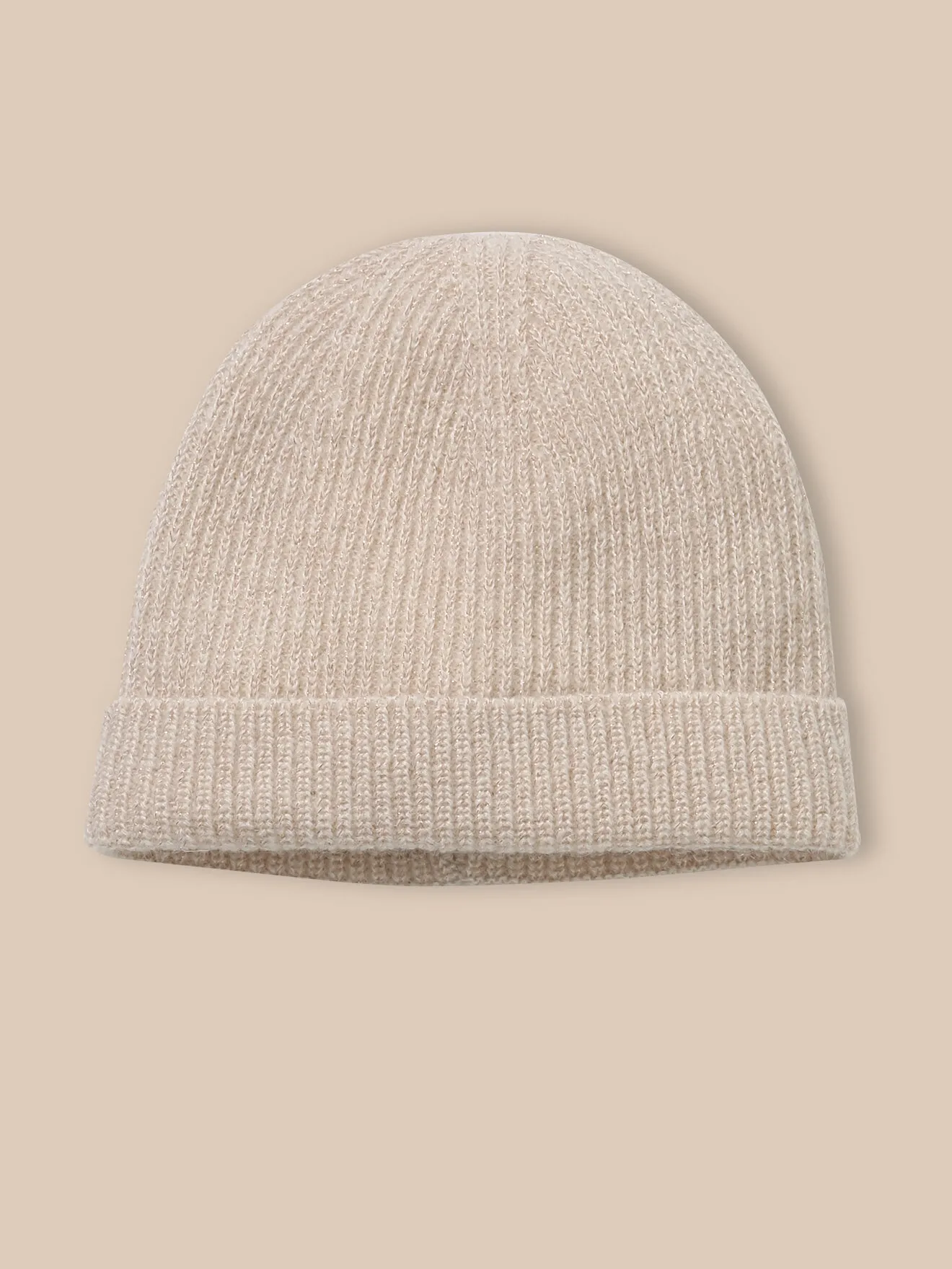 Bonnet en laine et mohair Blanc