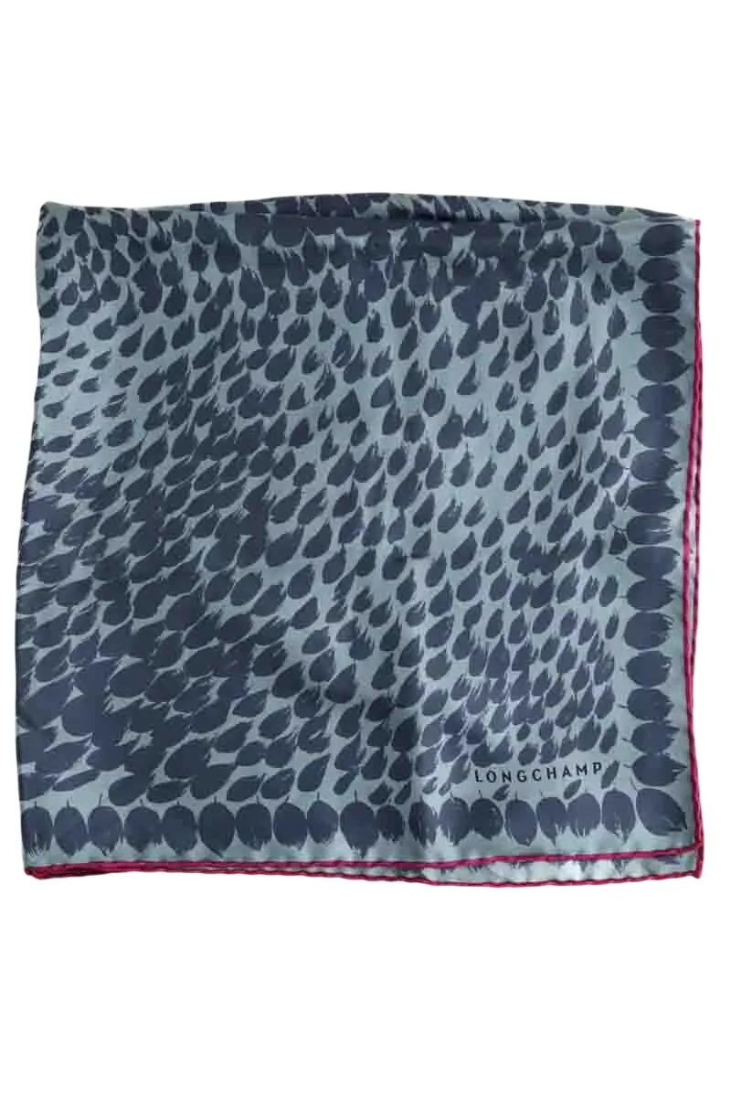 Carré en soie Bleu